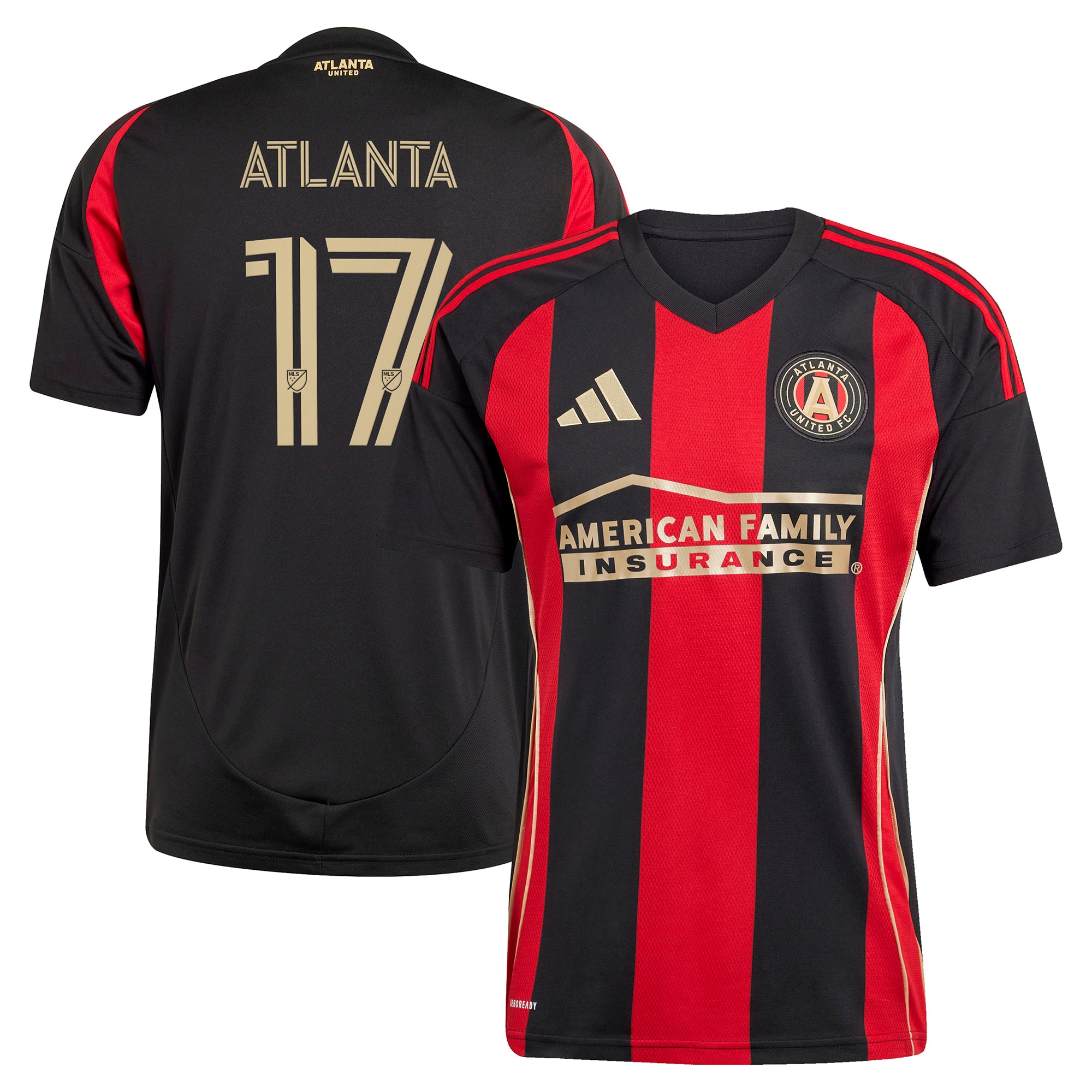 #17 Atlanta United FC adidas 2025 The Connector Replica Player Jersey - Black