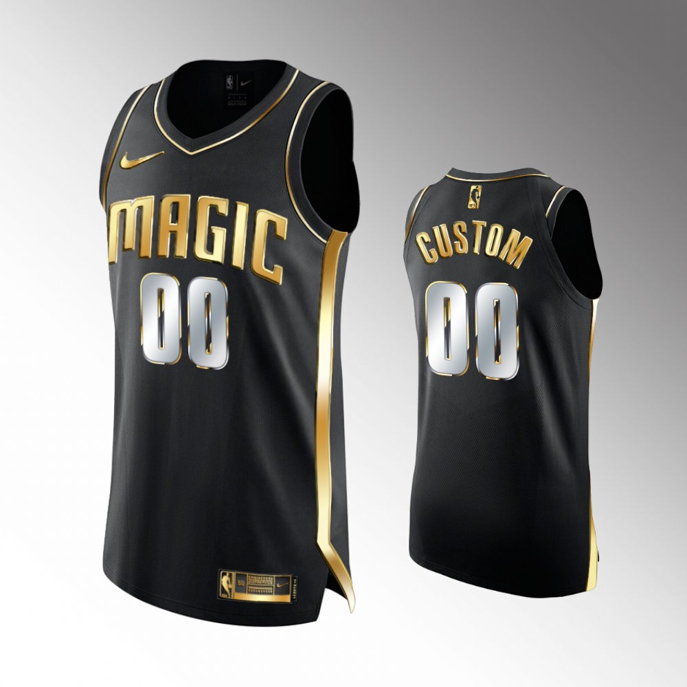 2020-21 Magic Custom Golden Edition Black Authentic Limited Jersey