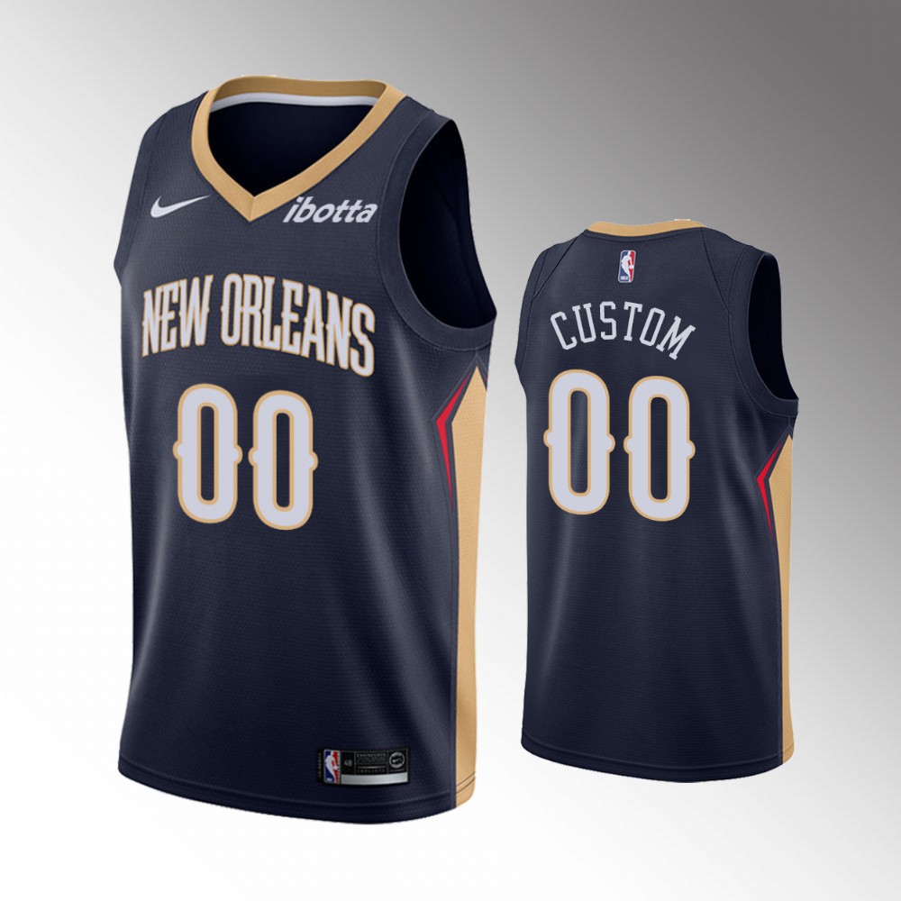 2020-21 Pelicans Custom Icon Edition Navy NEW ORLEANS Jersey