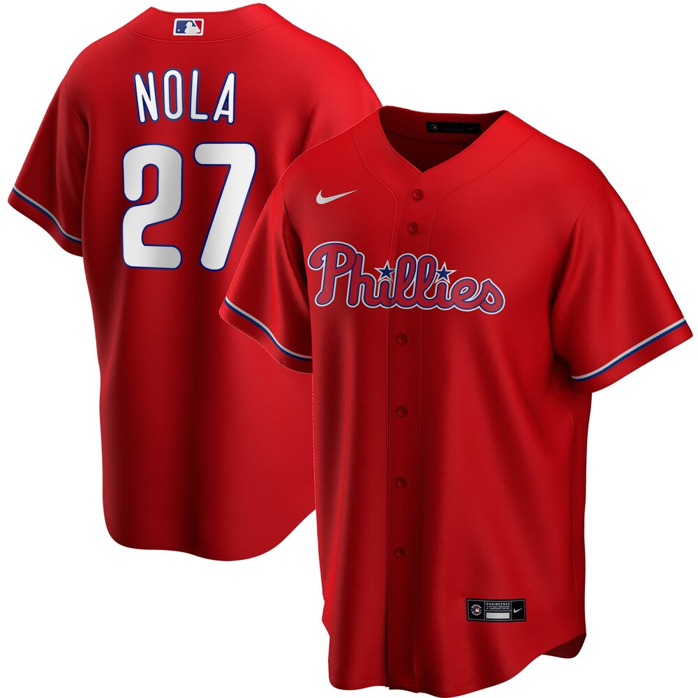 Aaron Nola Philadelphia Phillies Nike Alternate 2020 Player Jersey - Red
