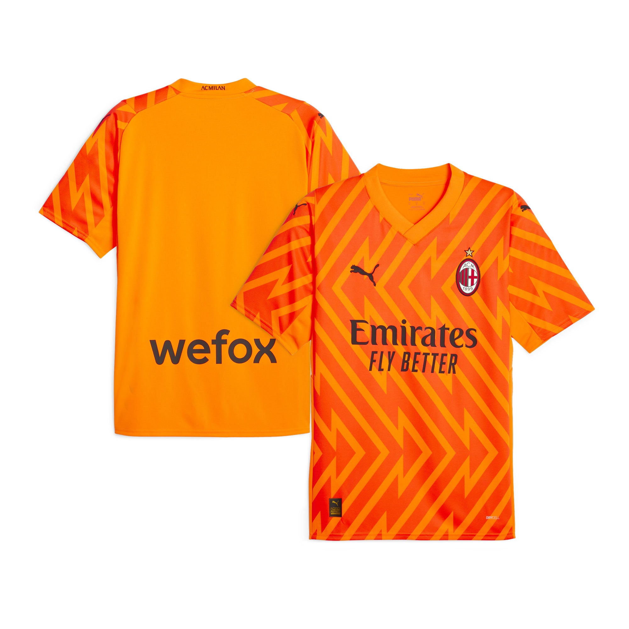  AC Milan Puma 2023/24 Replica Short Sleeve Goalkeeper Jersey - Orange