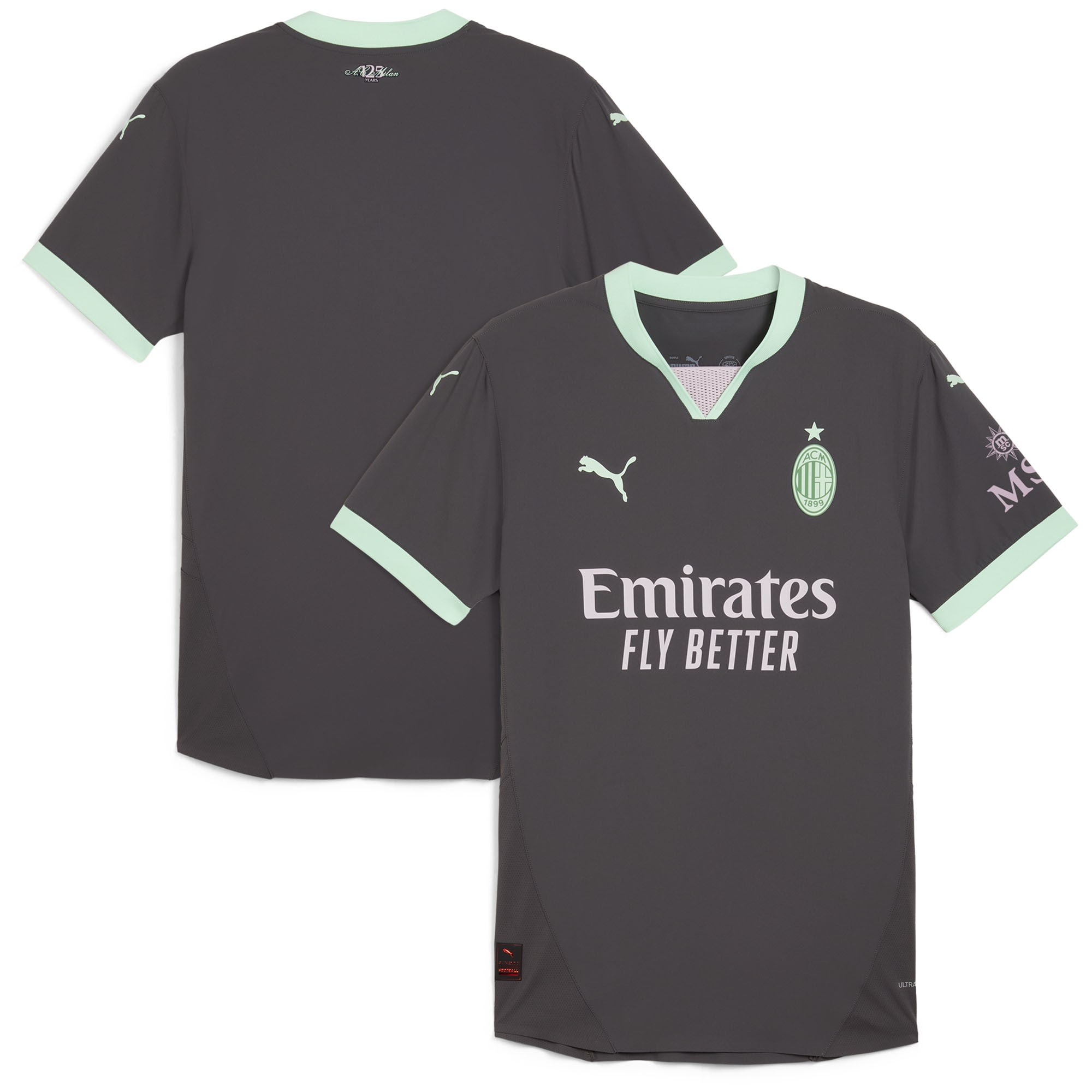  AC Milan Puma 2024/25 Third Authentic Jersey - Charcoal