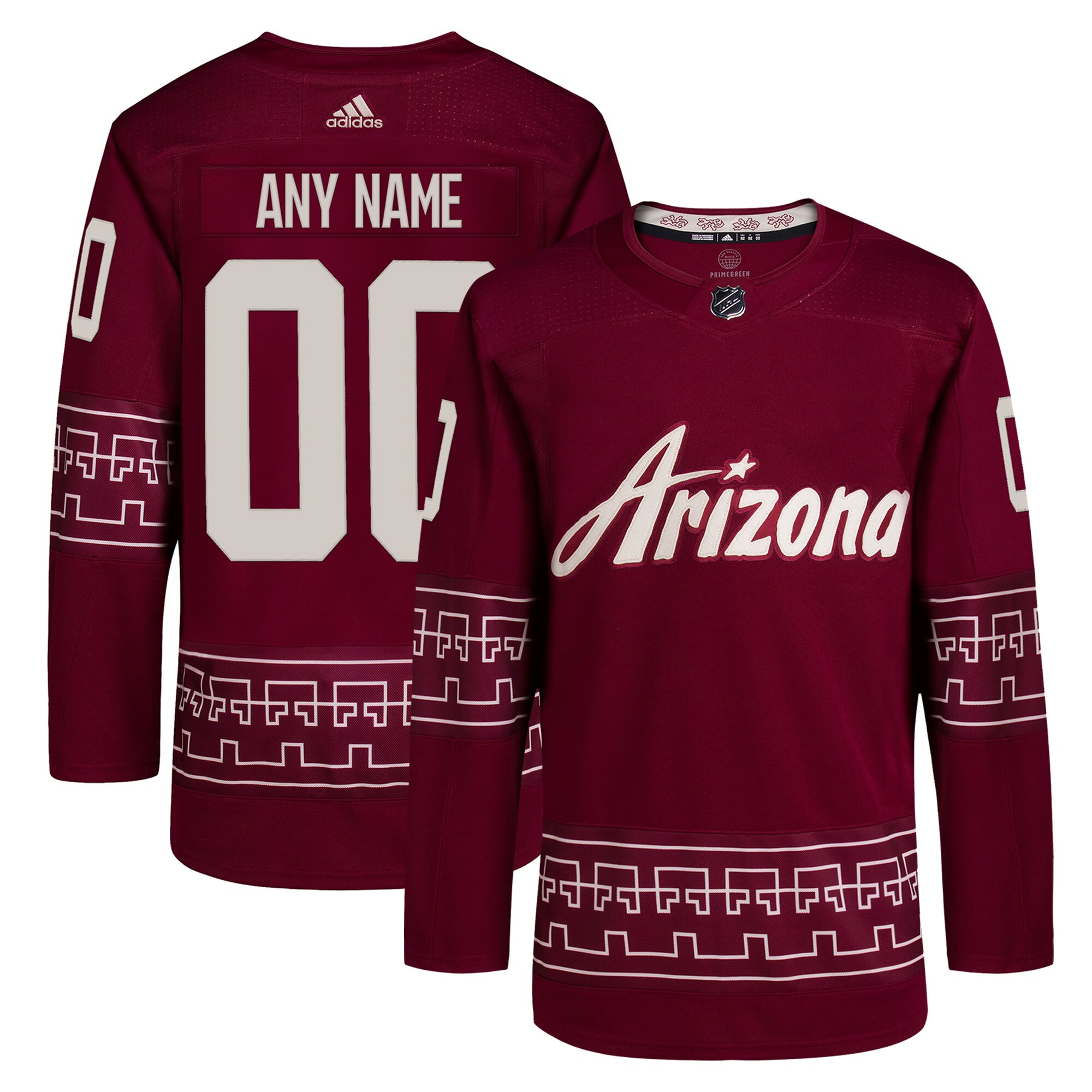  Arizona Coyotes adidas  Alternate  Primegreen Authentic Custom Jersey - Garnet