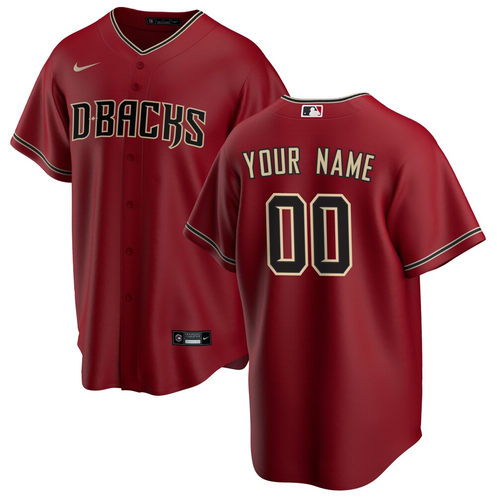 Arizona Diamondbacks Nike 2020 Alternate Custom Jersey - Red Color