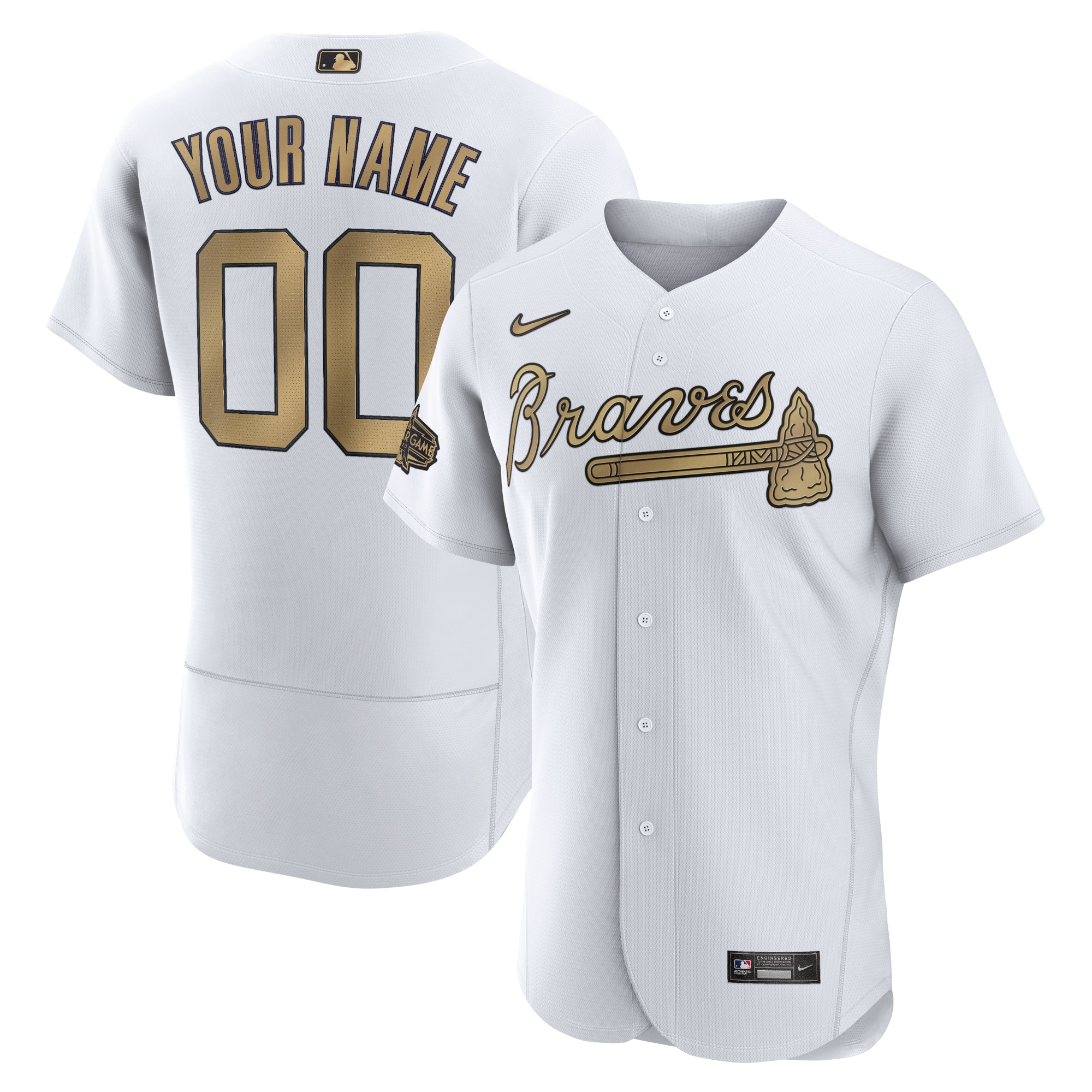 Atlanta Braves Nike 2022 MLB All-Star Game Authentic Custom Jersey - White