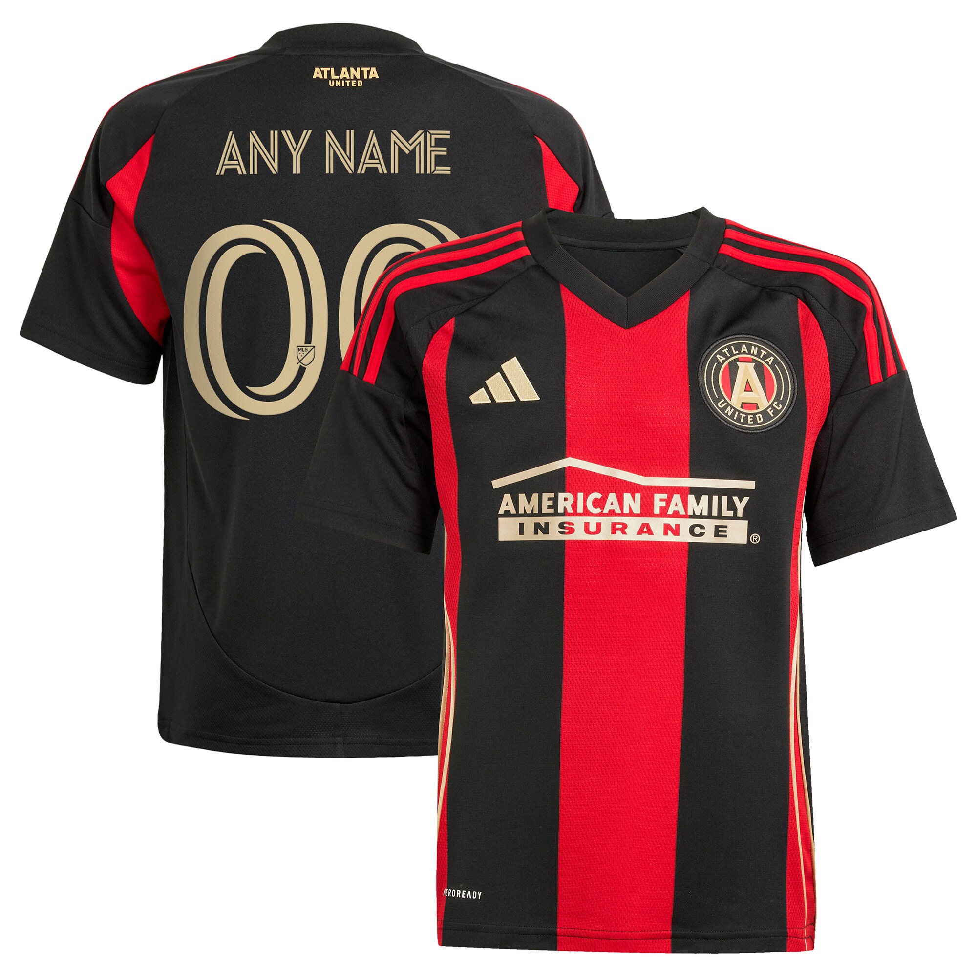  Atlanta United FC adidas Youth 2025 The Connector Replica Custom Jersey - Black