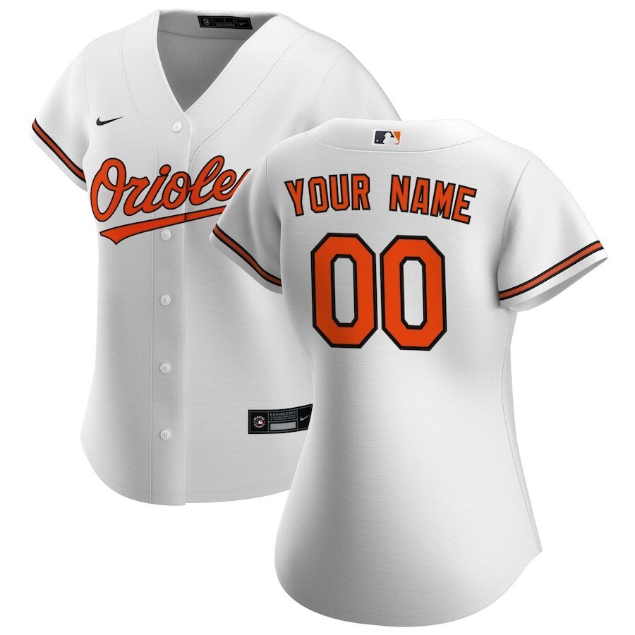 Baltimore Orioles Nike Women's 2020 Home Replica Custom Jersey - White
