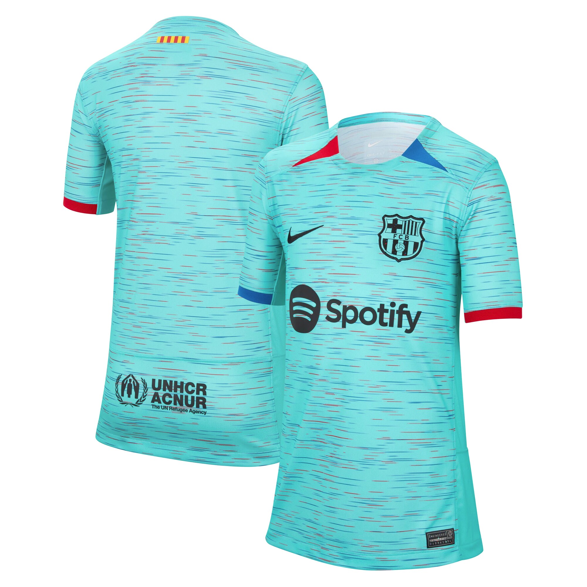  Barcelona Nike Youth 2023/24 Third Replica Jersey - Aqua