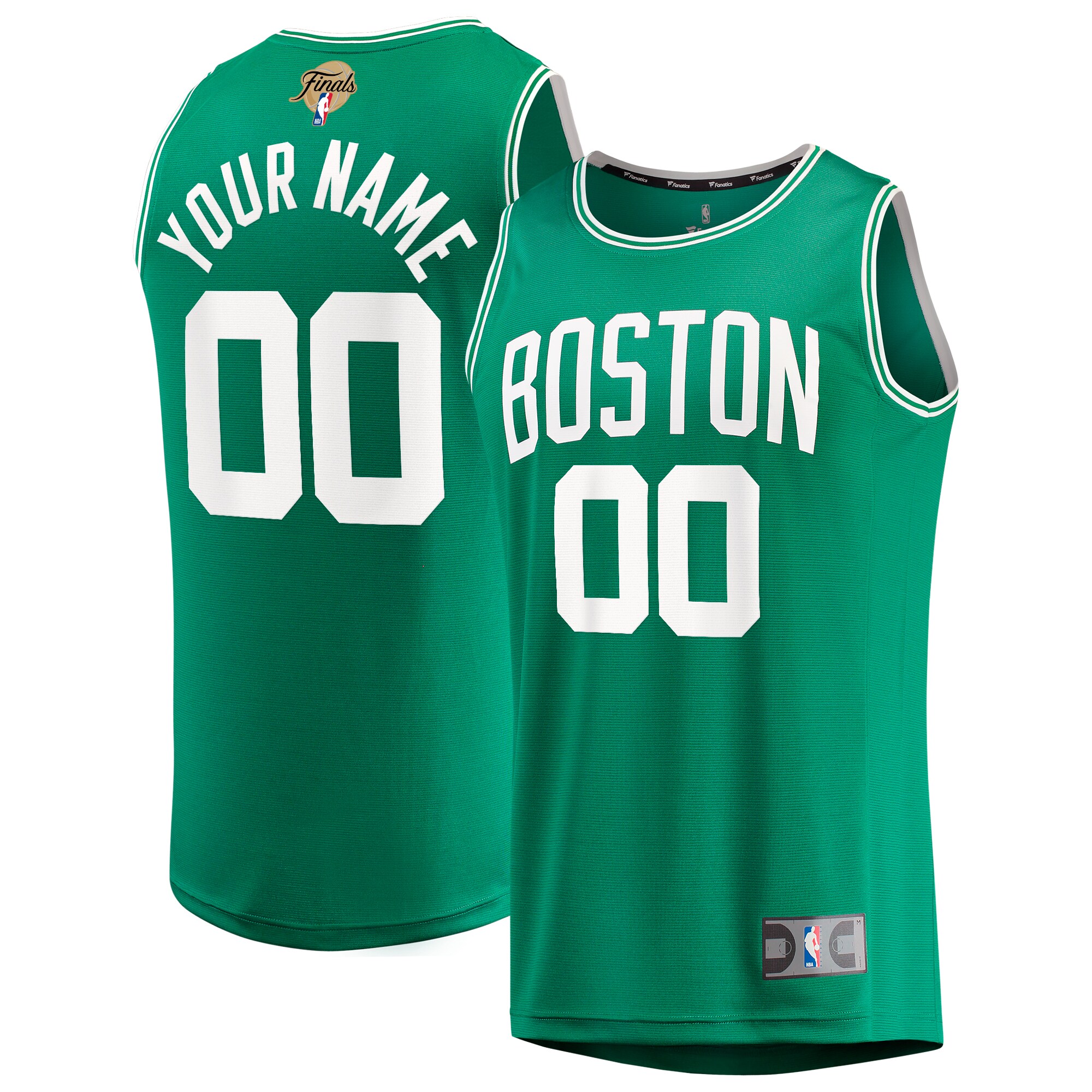  Boston Celtics Fanatics 2024 NBA Finals Custom Fast Break Jersey - Kelly Green - Icon Edition