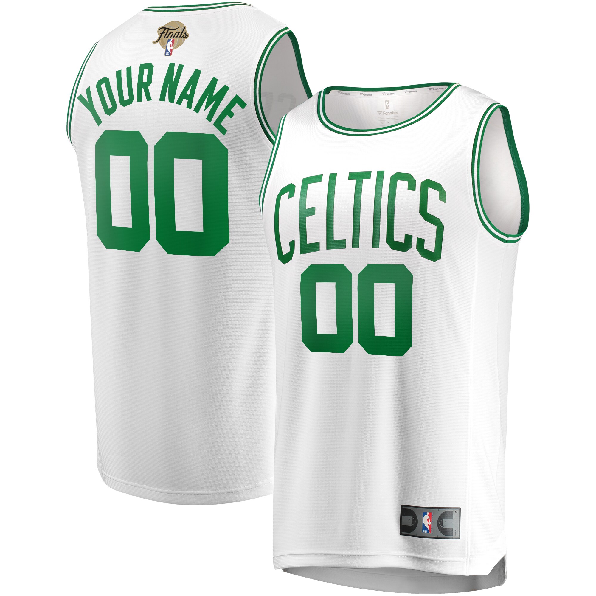  Boston Celtics Fanatics 2024 NBA Finals Custom Fast Break Jersey - White - Association Edition