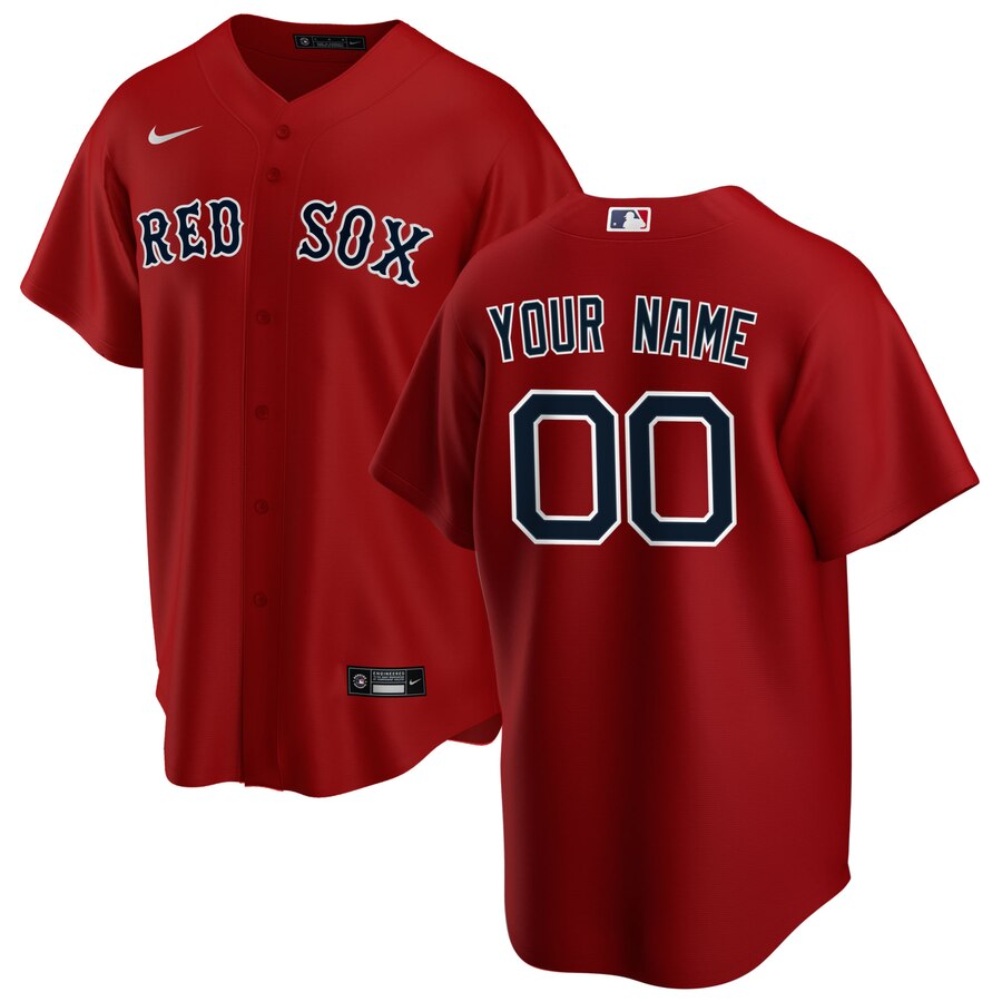 Boston Red Sox Nike Alternate 2020 Replica Custom Jersey â€“ Red