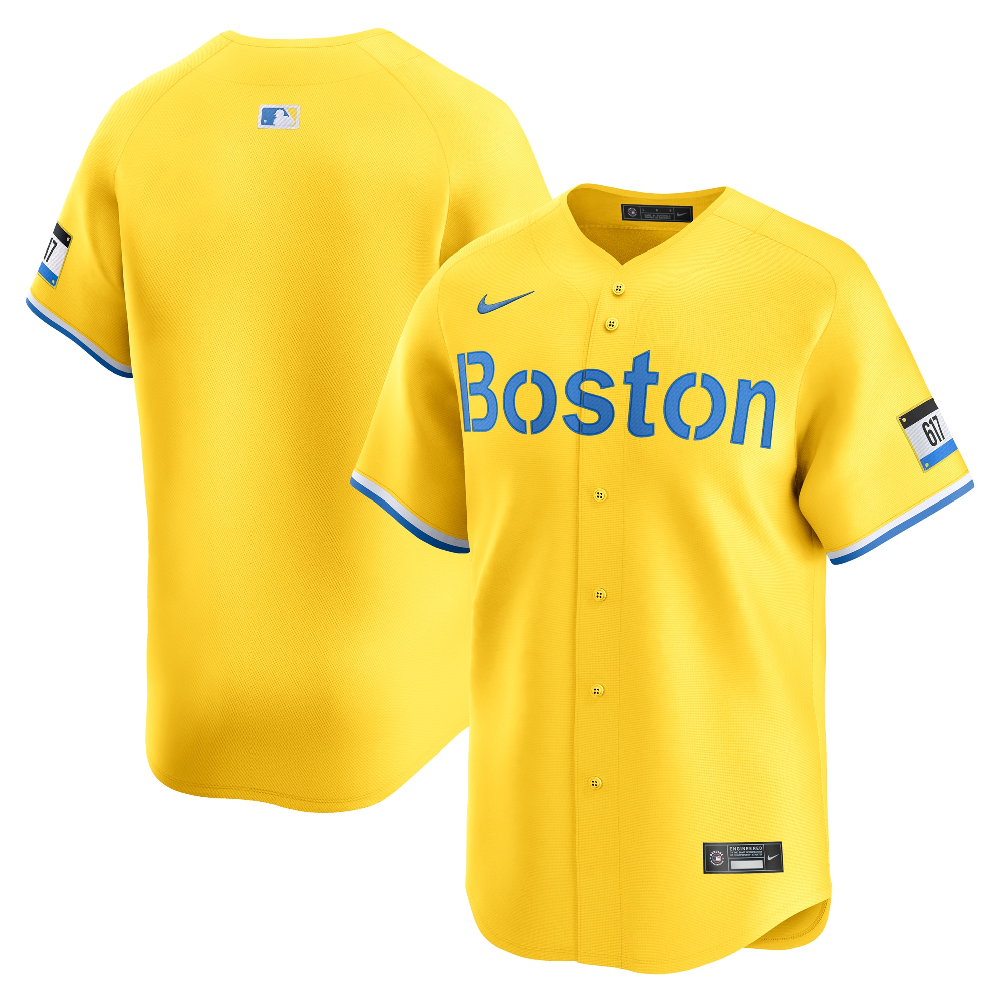  Boston Red Sox Nike City Connect Limited Jersey - Gold