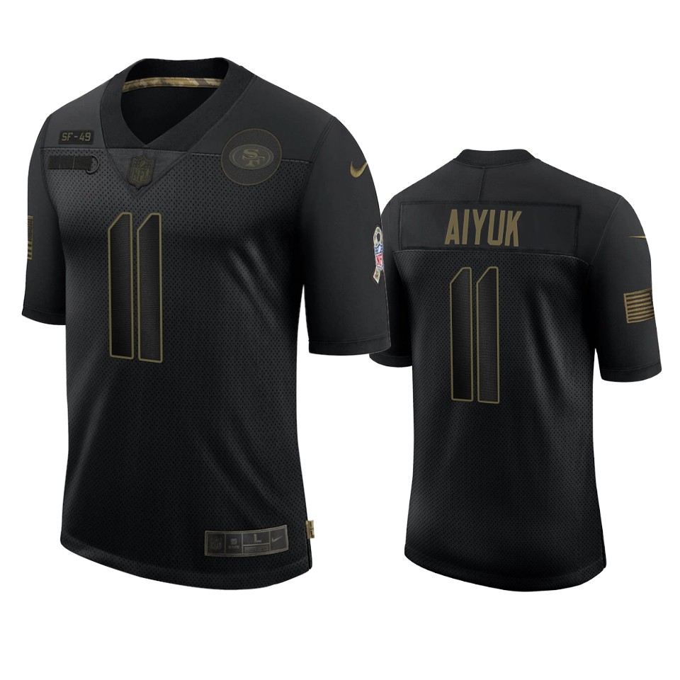  Brandon Aiyuk Limited Jersey Black 2020 Salute To Service