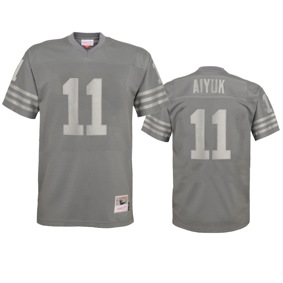  Brandon Aiyuk Metal Replica Charcoal Jersey Men's