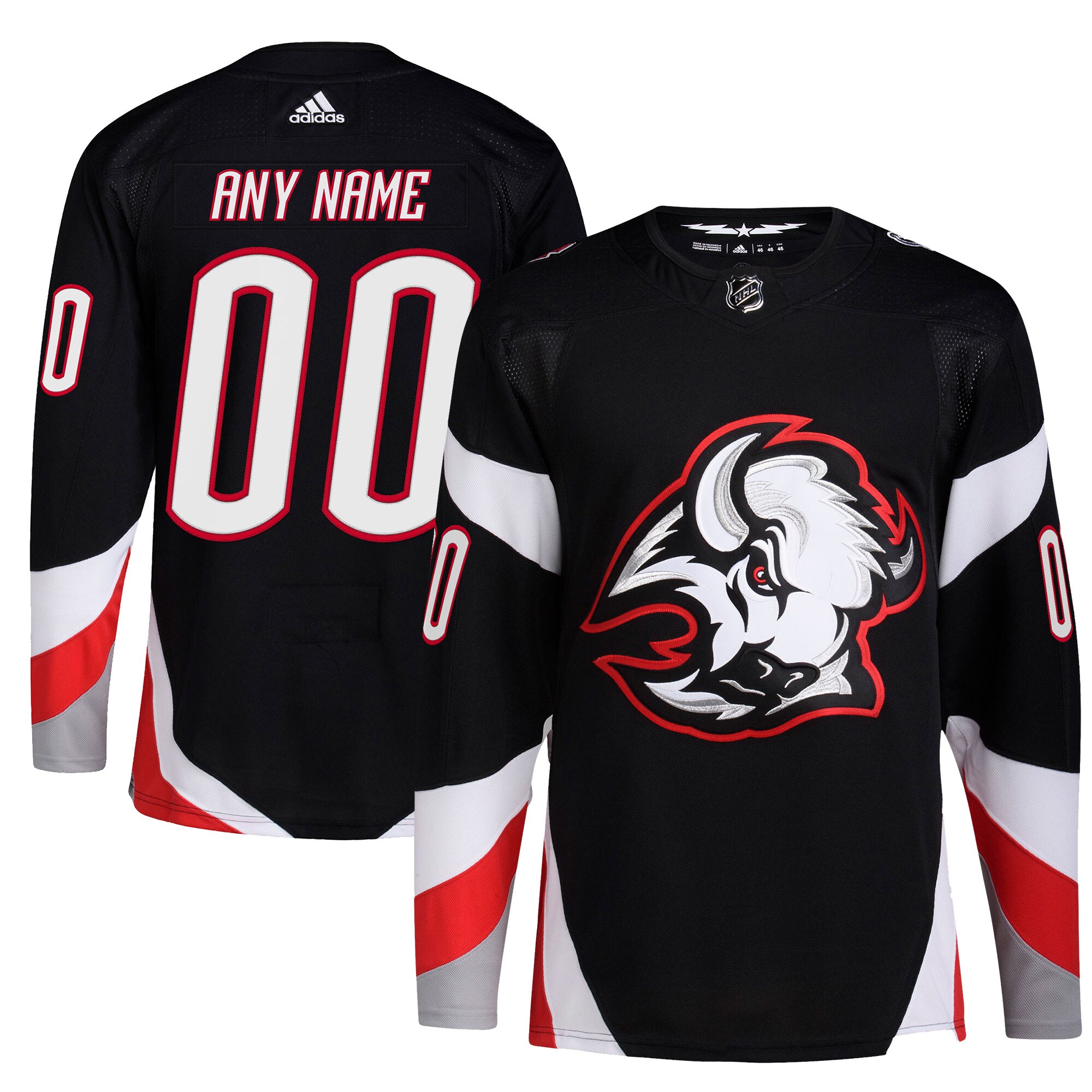  Buffalo Sabres adidas  Alternate  Primegreen Authentic Custom Jersey - Black