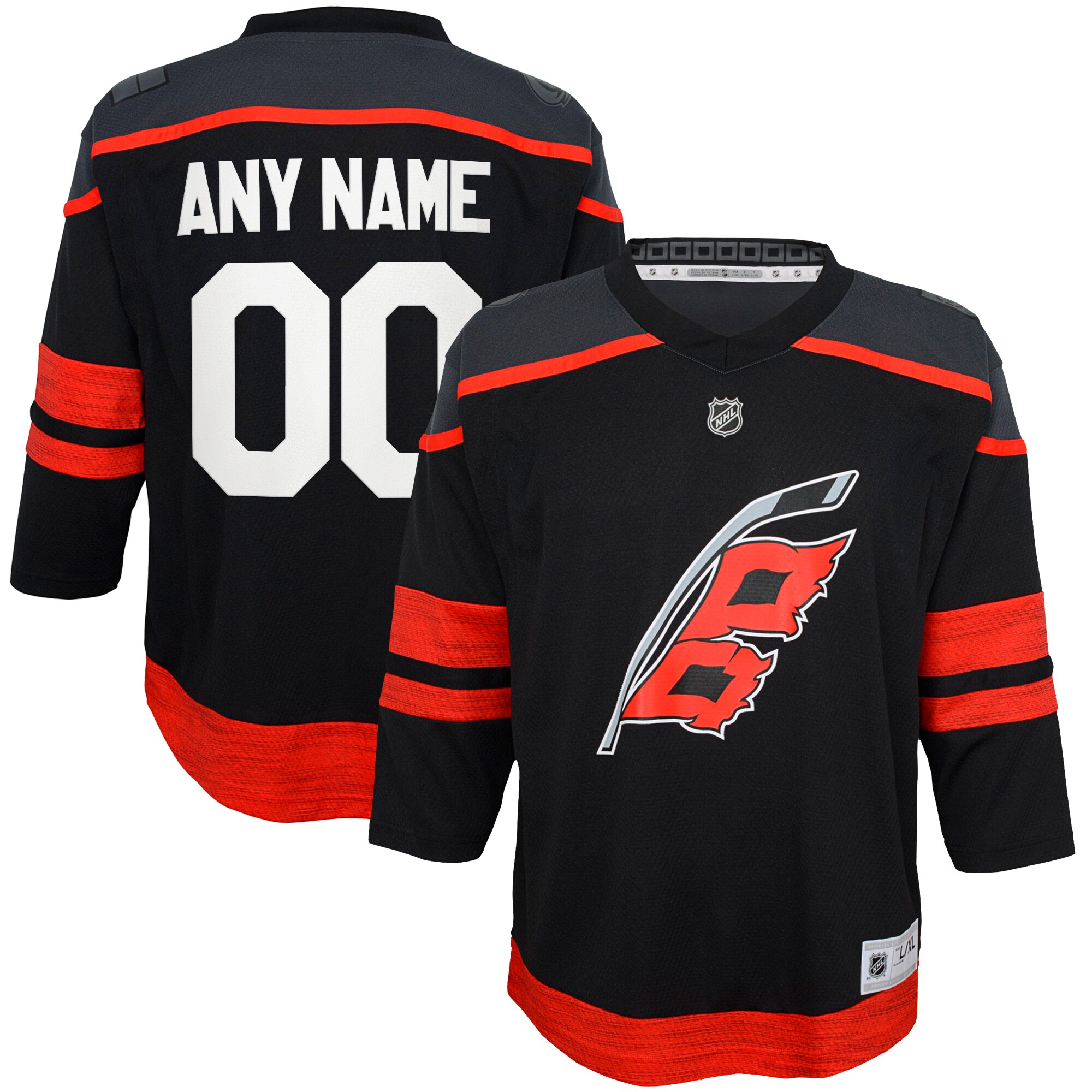  Carolina Hurricanes Infant Home Replica Custom Jersey - Black