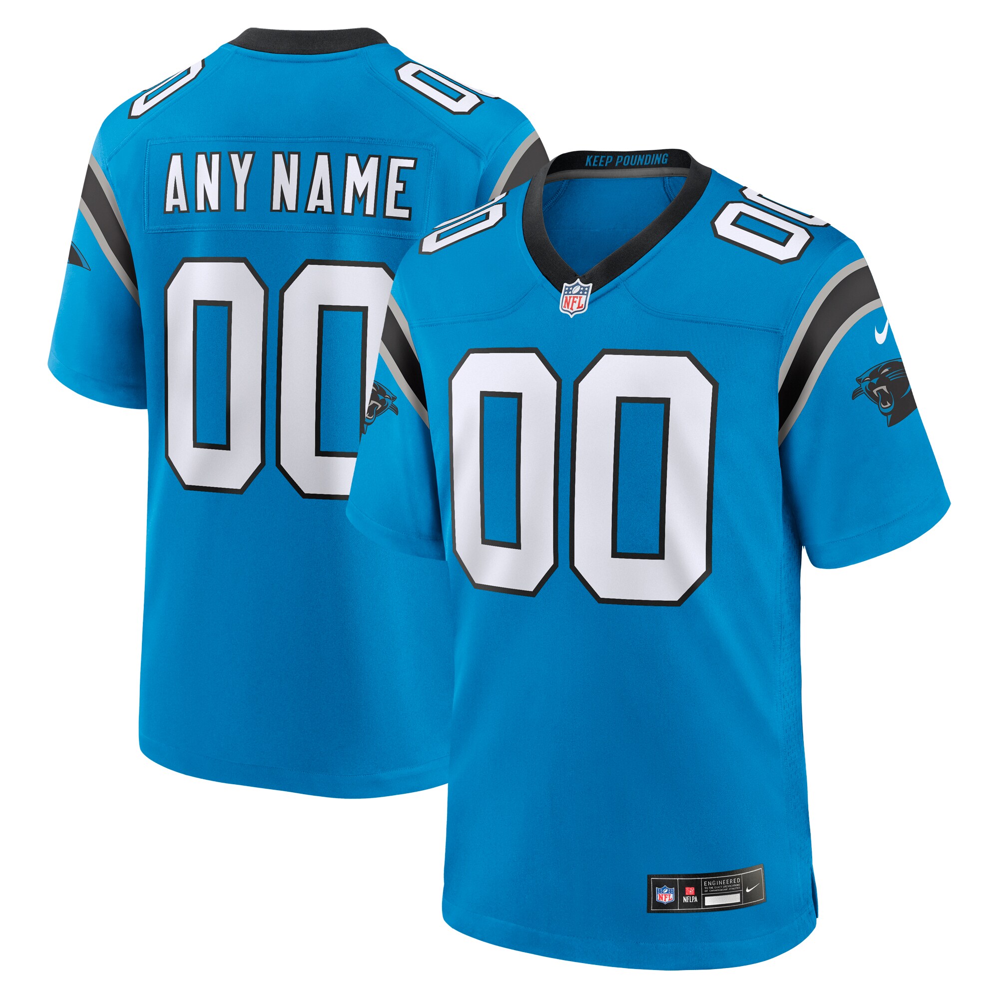  Carolina Panthers Nike Alternate Custom Game Jersey - Blue