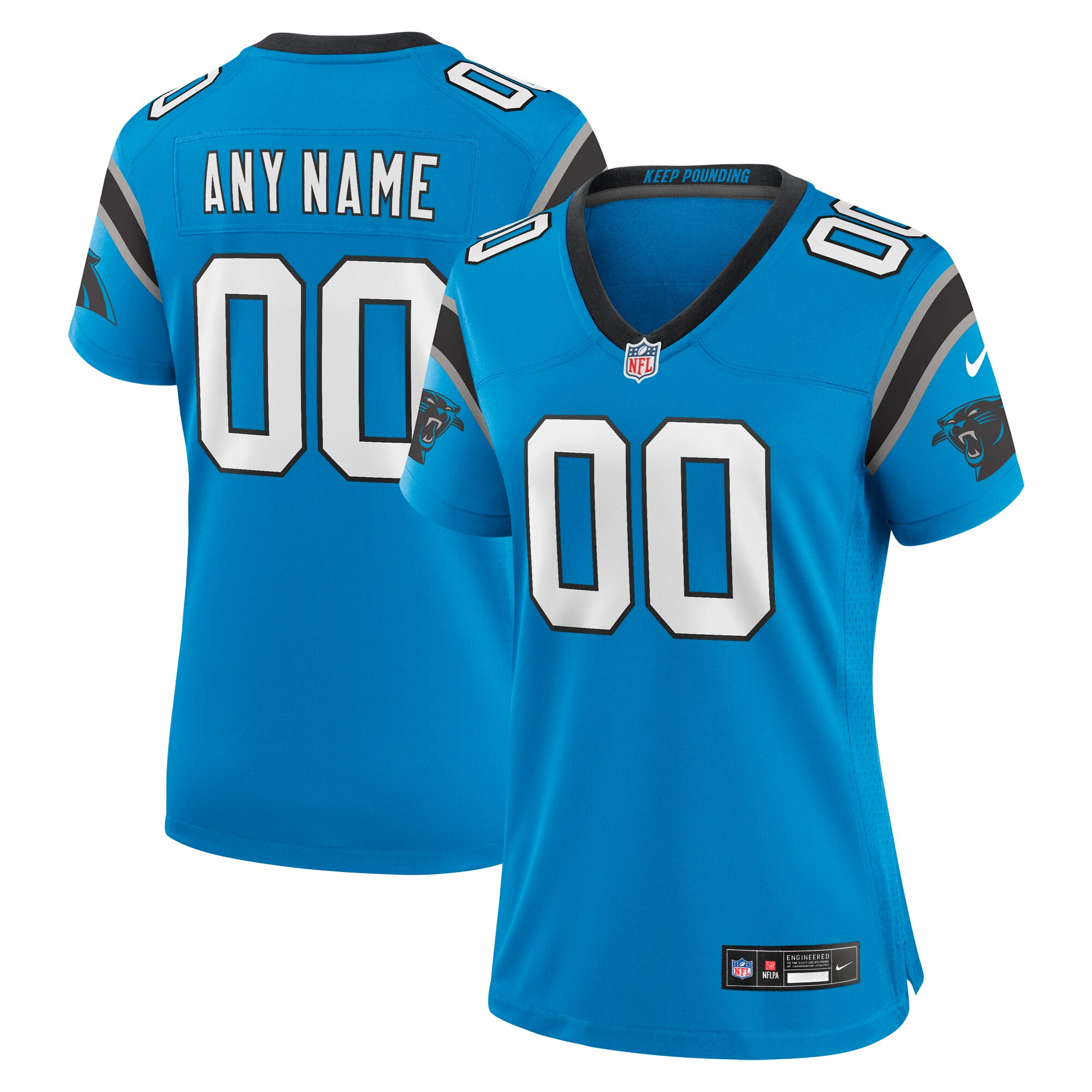 Carolina Panthers Nike Women's Alternate Custom Game Jersey - Blue