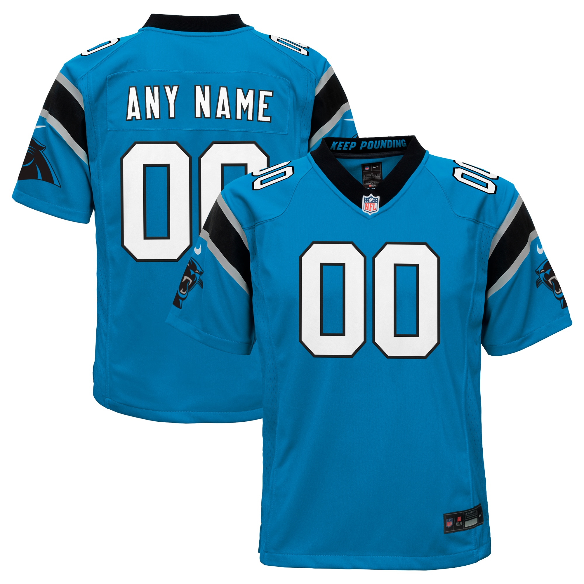  Carolina Panthers Nike Youth Alternate Custom Game Jersey - Blue