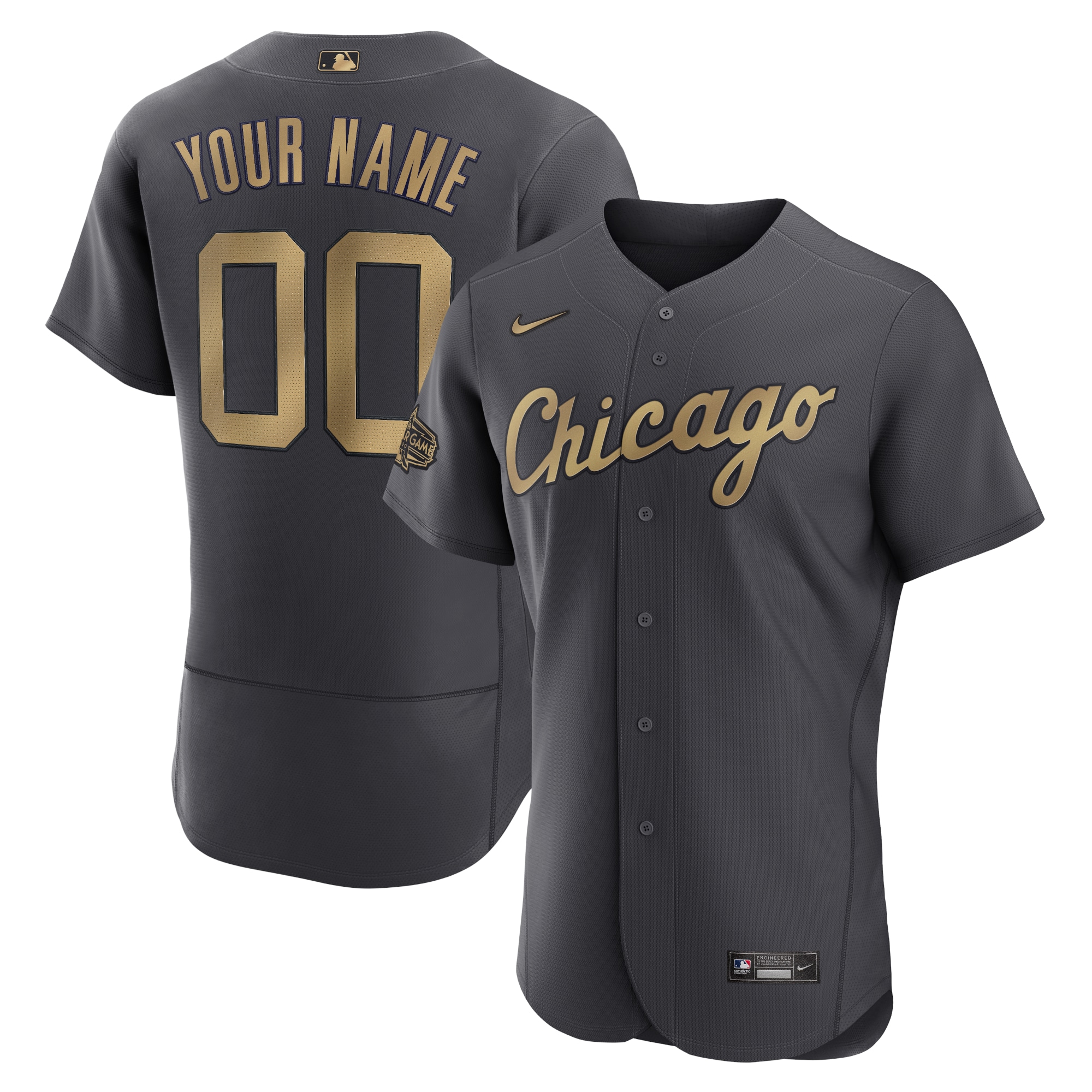 Chicago White Sox Nike 2022 MLB All-Star Game Authentic Custom Jersey - Charcoal