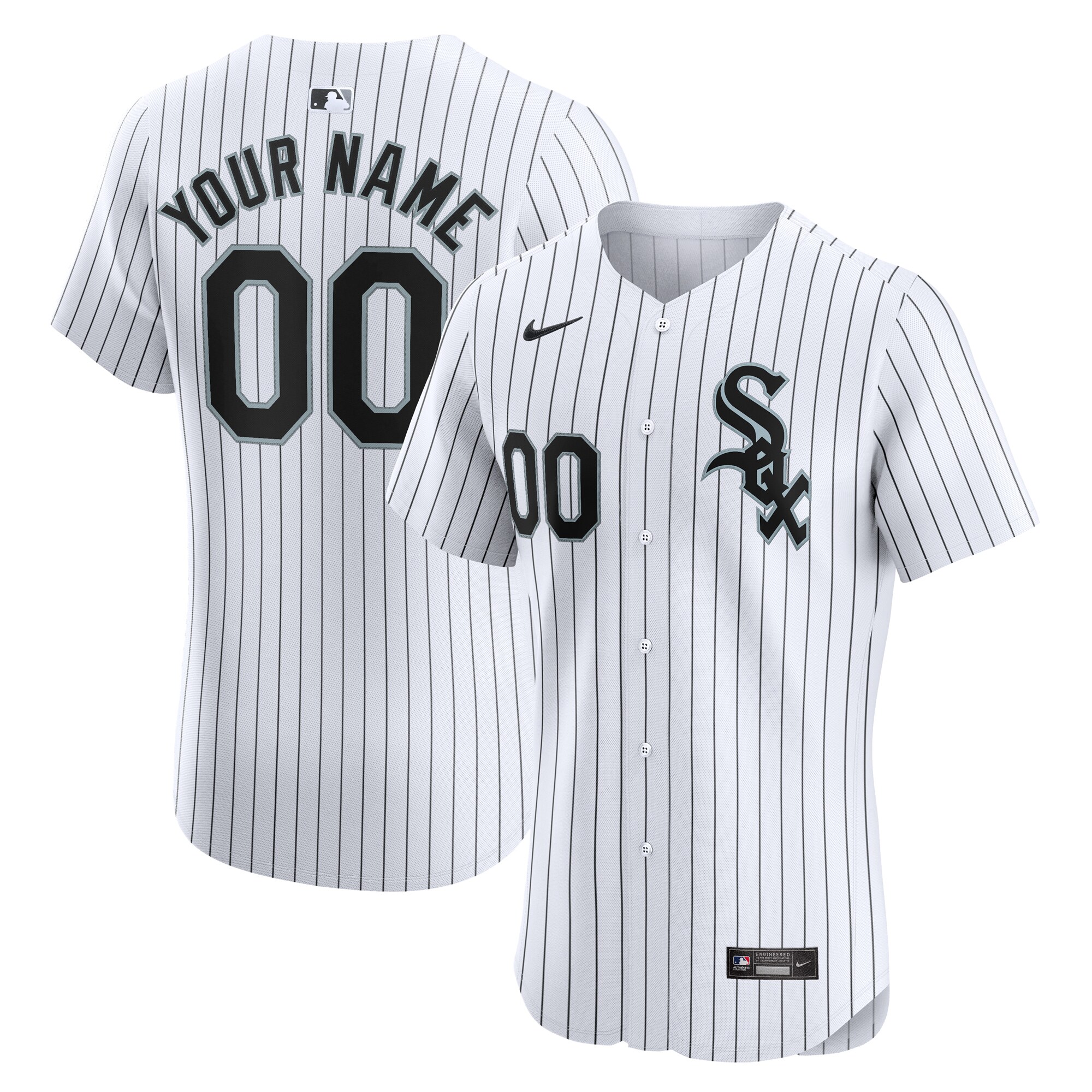 Chicago White Sox Nike Home Elite Custom Jersey - White