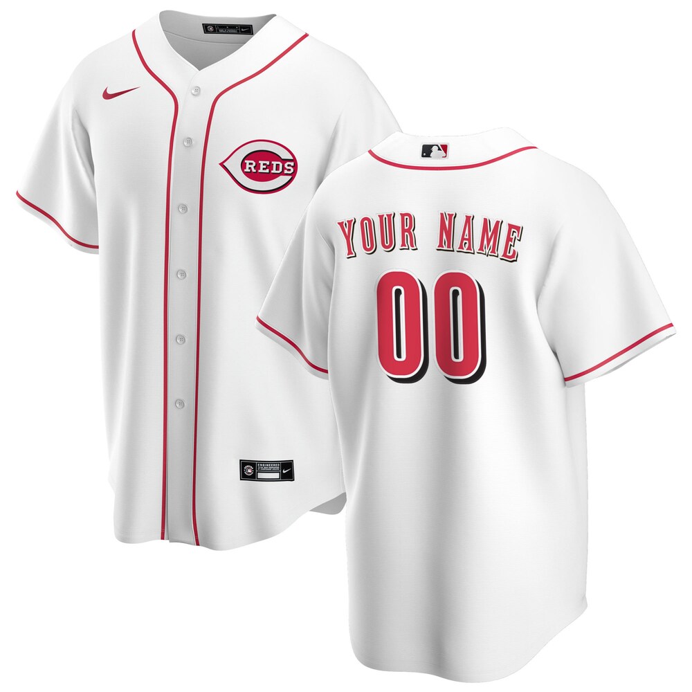 Cincinnati Reds Nike Home 2020 Custom Jersey - White