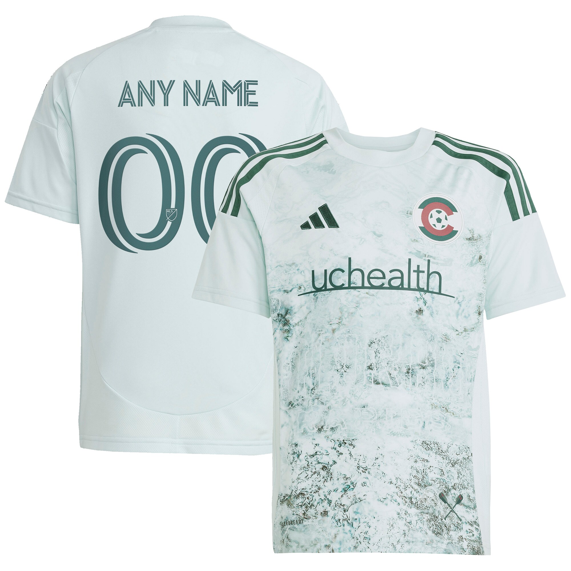  Colorado Rapids adidas Youth 2025 Headwaters Replica Custom Jersey - Green
