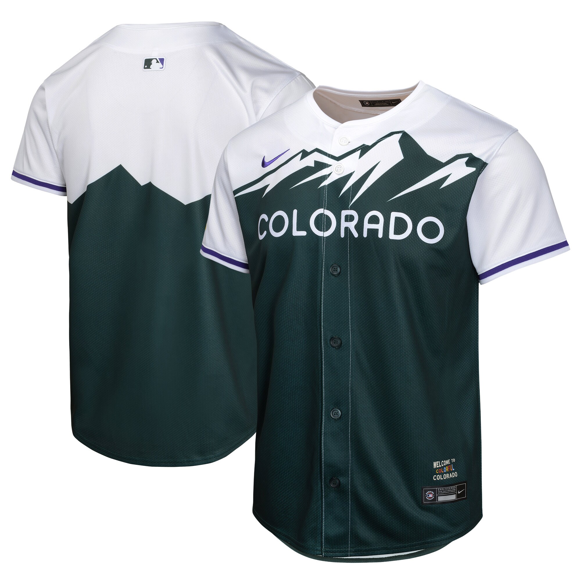  Colorado Rockies Nike Youth City Connect Limited Jersey - Green