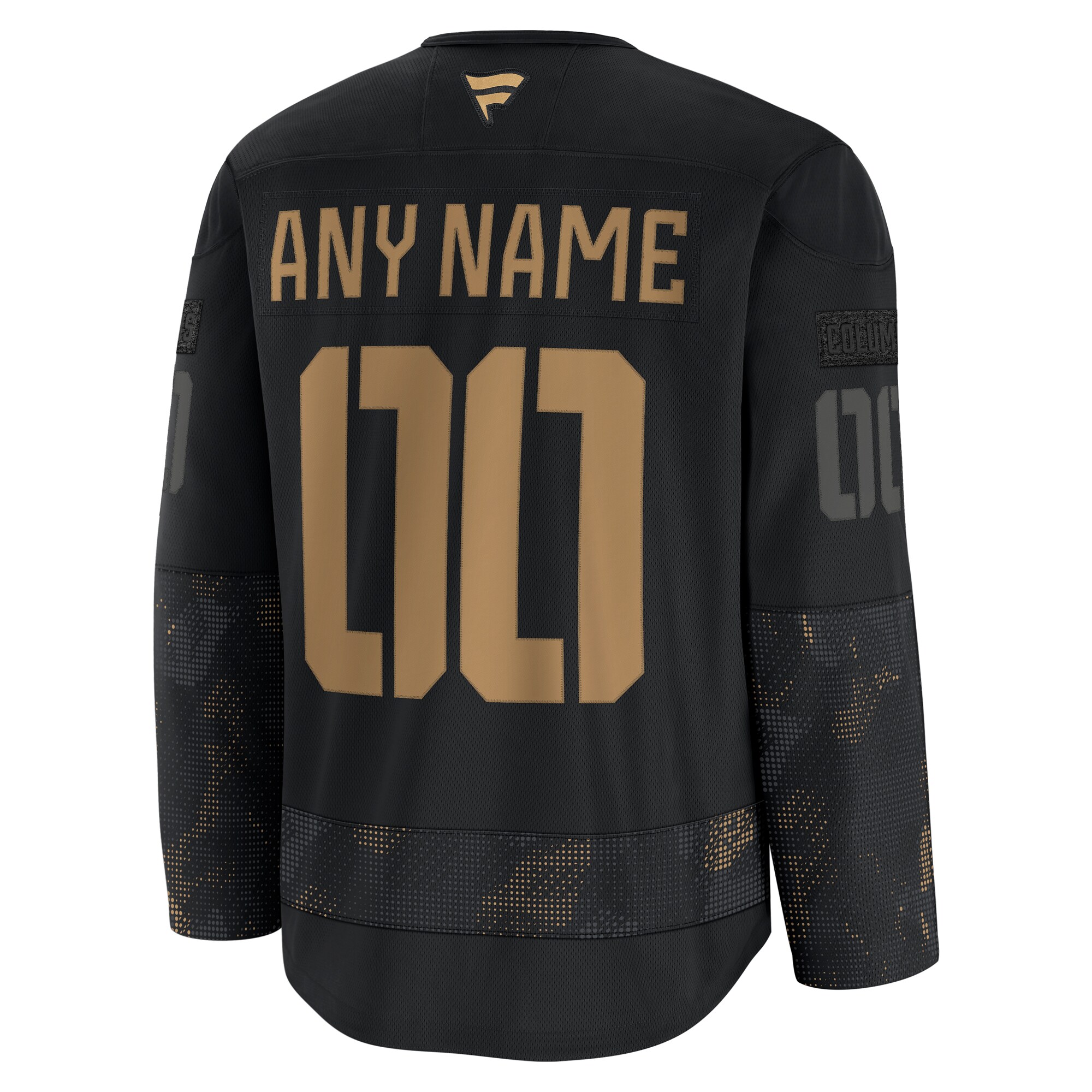  Columbus Blue Jackets Fanatics 2024 Military Appreciation Custom Practice Jersey - Black