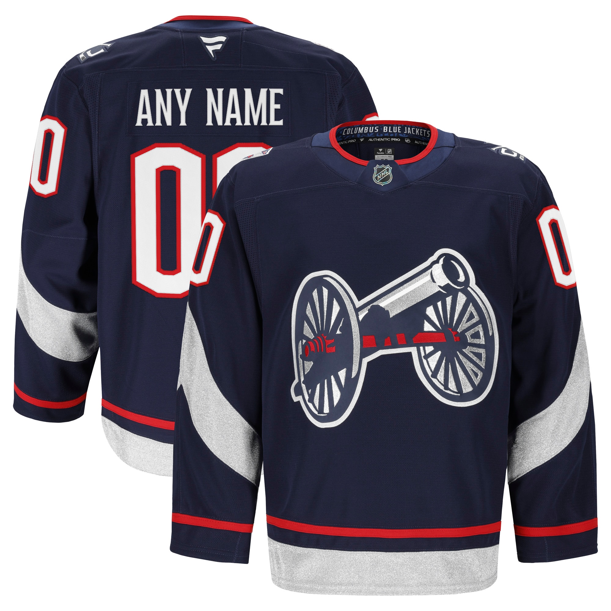  Columbus Blue Jackets Fanatics 2025 NHL Stadium Series Authentic Pro Custom Jersey - Navy