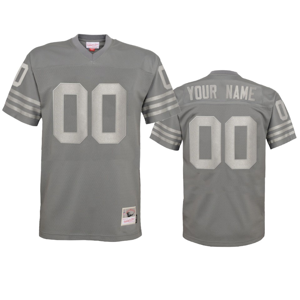  Custom Metal Replica Charcoal Jersey Men's