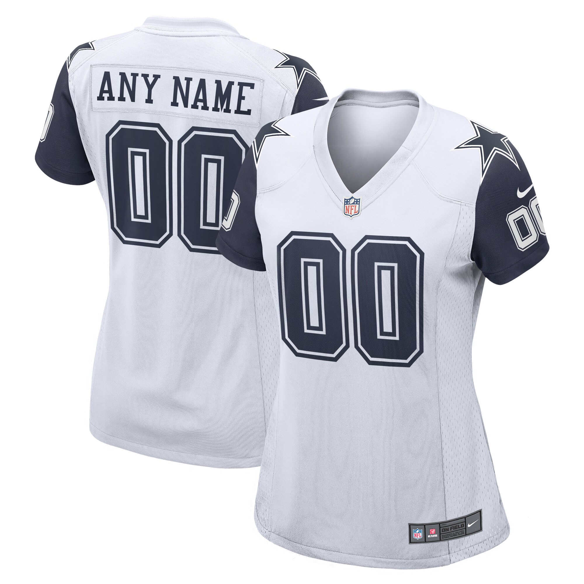  Dallas Cowboys Nike Women's Alternate Custom Game Jersey - White