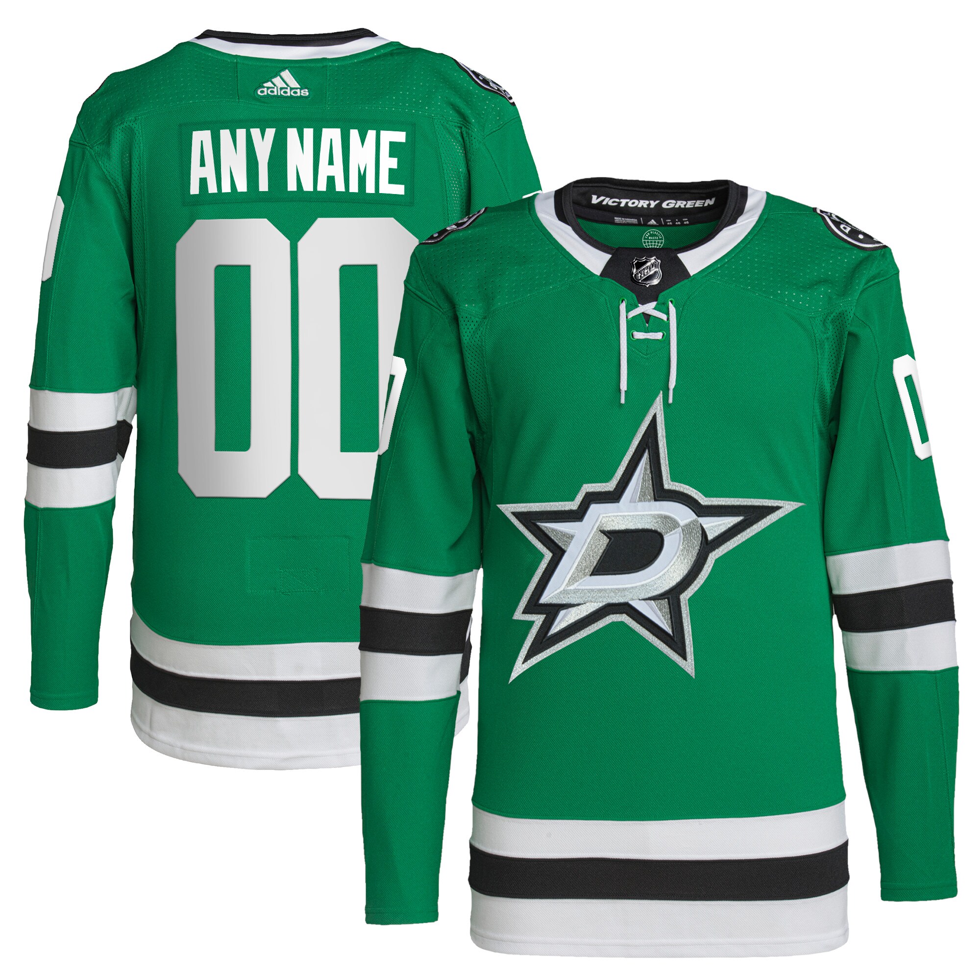  Dallas Stars adidas  Home  Primegreen Authentic Custom Jersey - Green