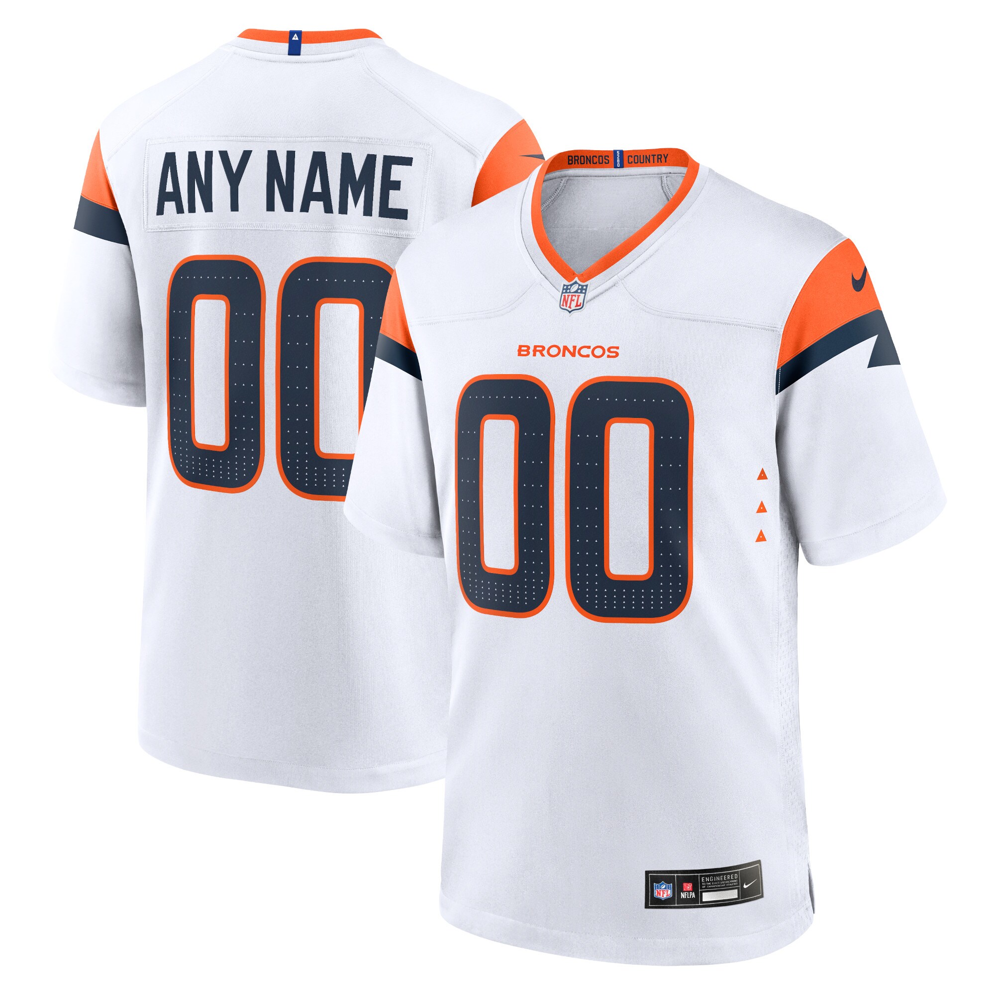  Denver Broncos Nike Custom Game Jersey - White