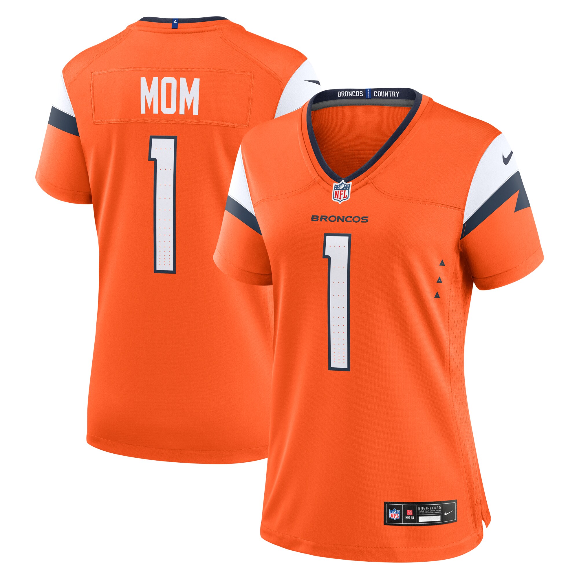  Denver Broncos Nike Women's #1 Mom Game Jersey - Orange