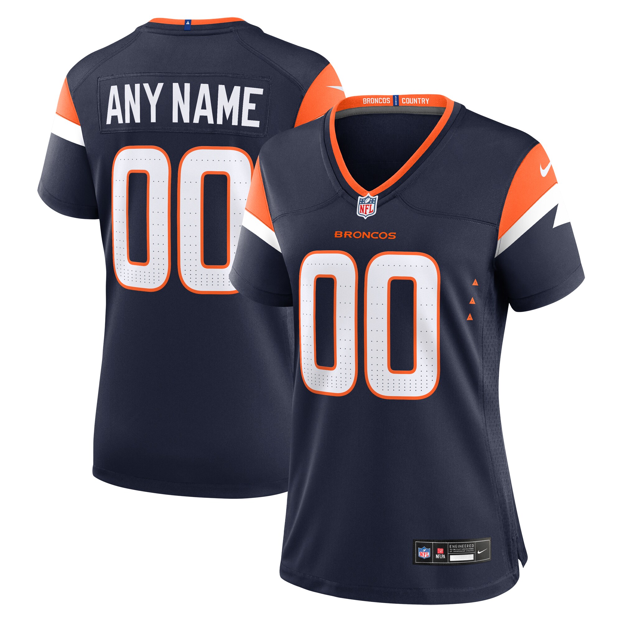  Denver Broncos Nike Women's Alternate Custom Game Jersey  - Navy