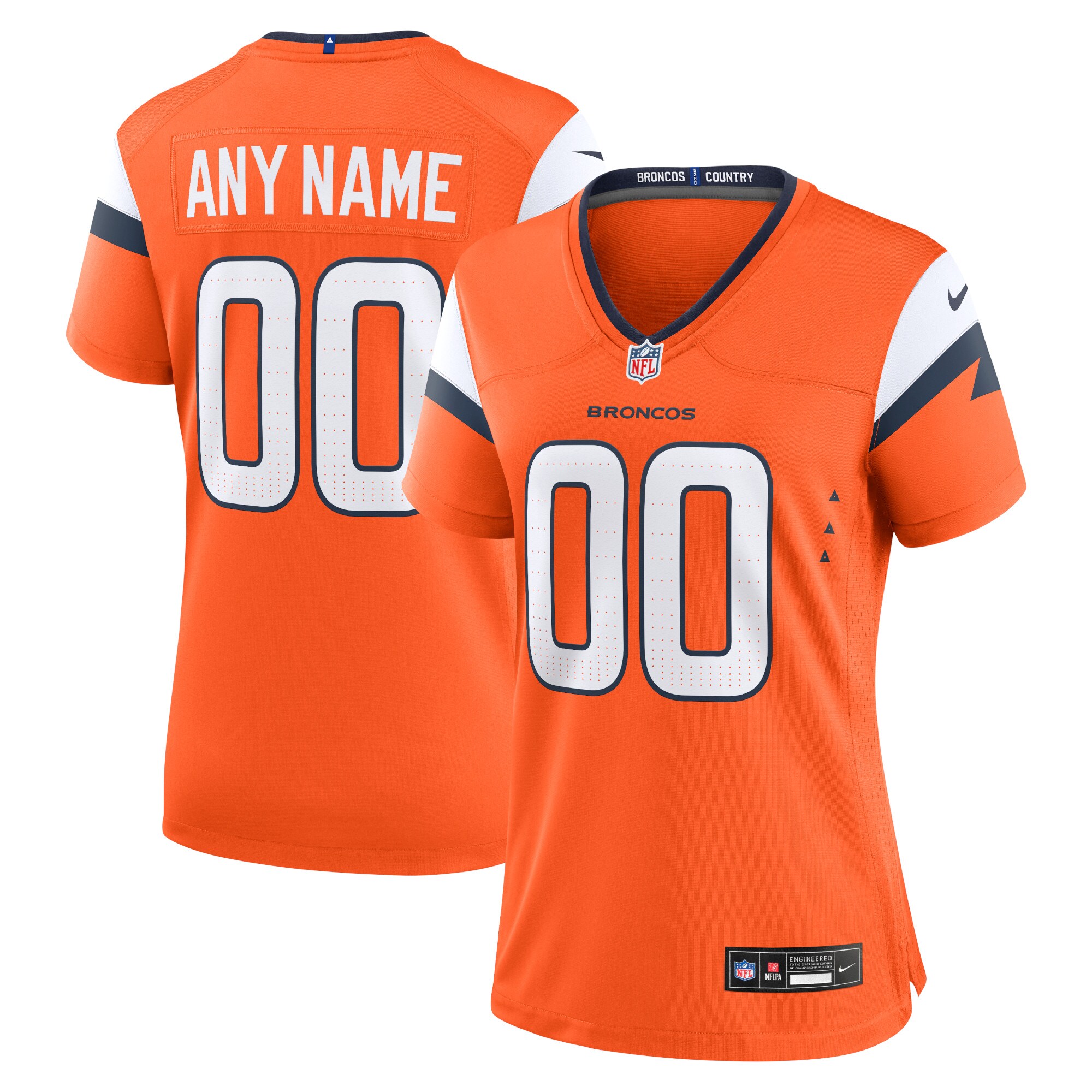  Denver Broncos Nike Women's Custom Game Jersey  - Orange