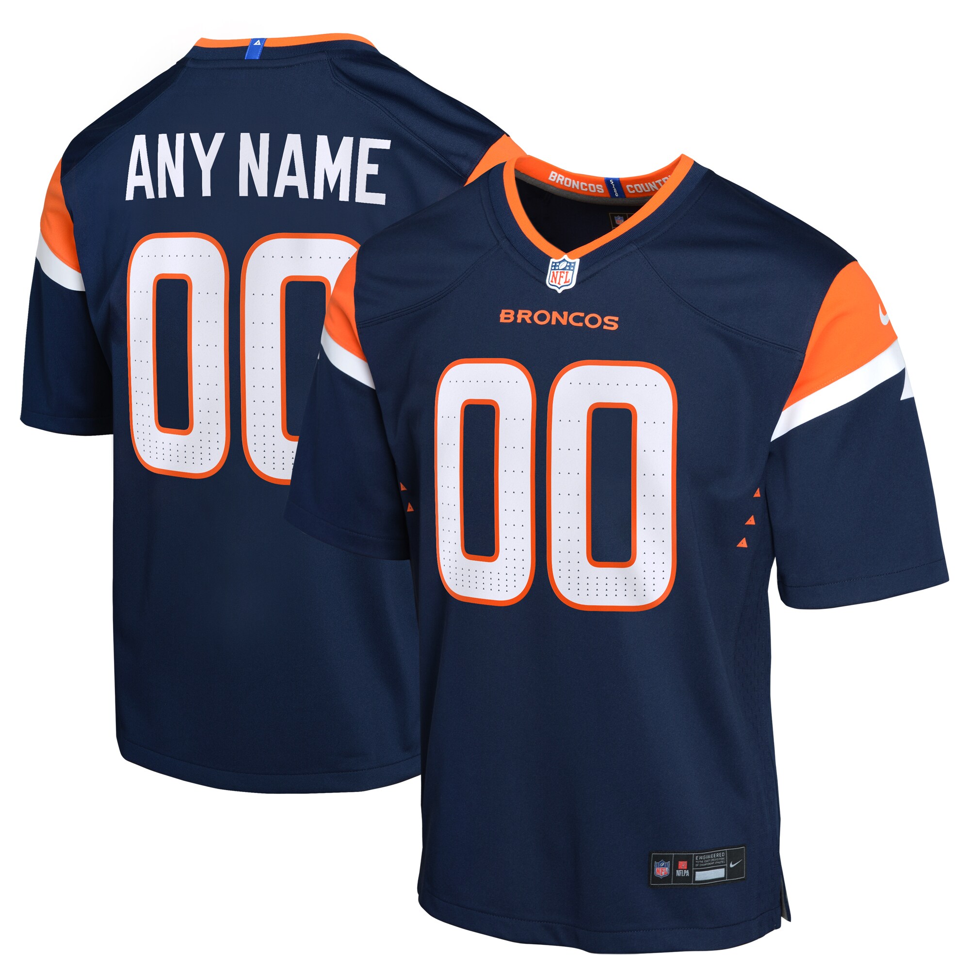  Denver Broncos Nike Youth Alternate Custom Game Jersey - Navy