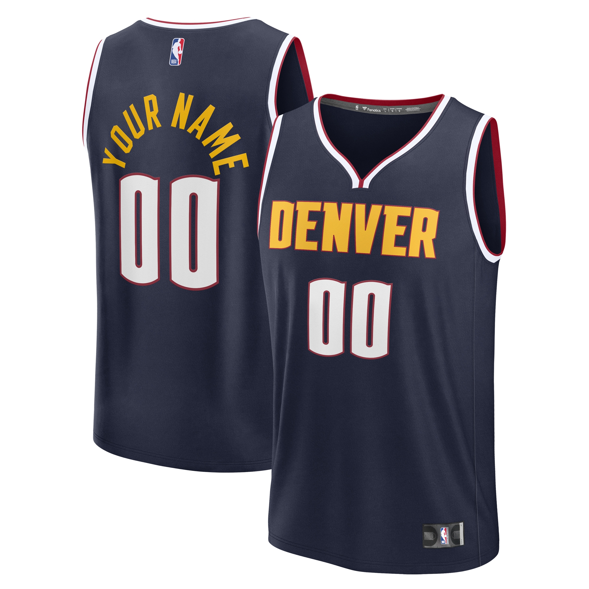 Denver Nuggets Fanatics Fast Break Custom Jersey Icon Edition - Navy