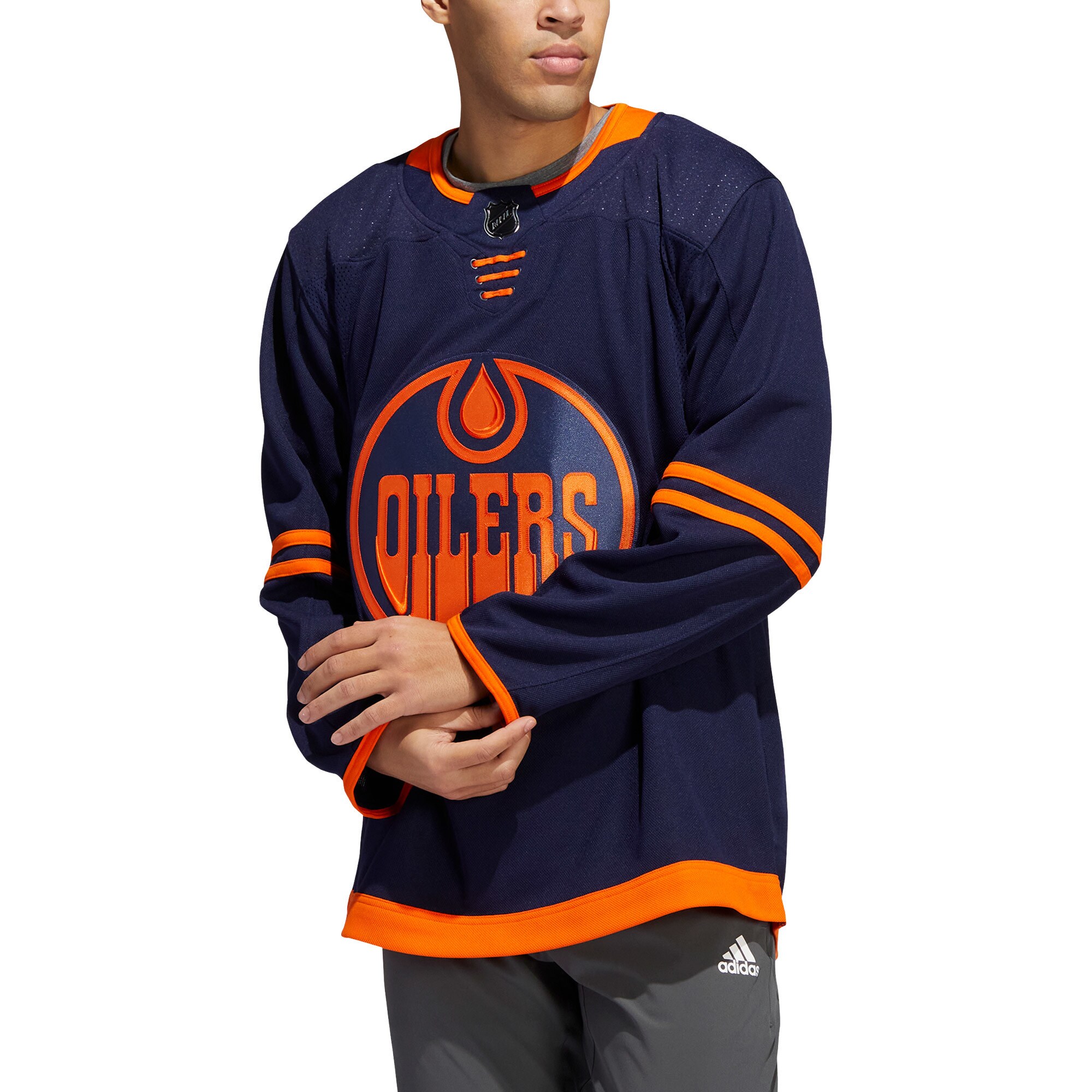  Edmonton Oilers adidas  Alternate  Primegreen Authentic Custom Jersey - Navy