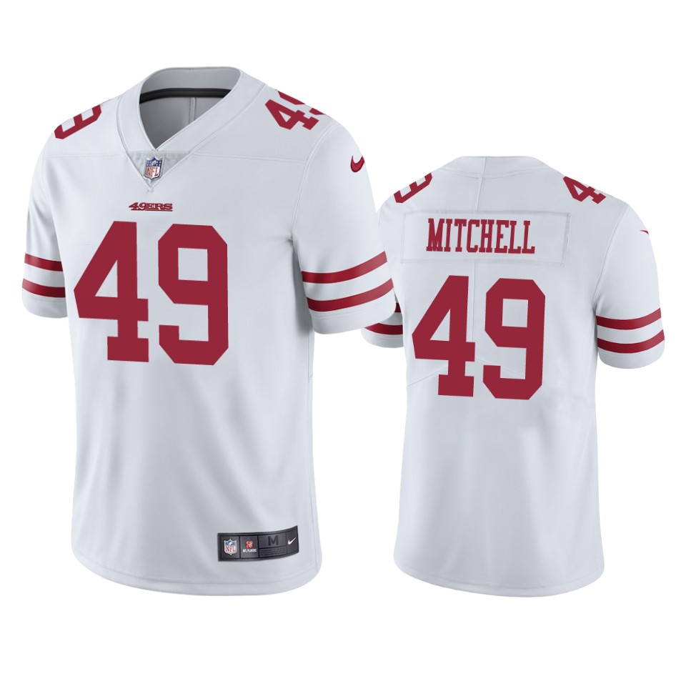  Elijah Mitchell Vapor Limited White Jersey