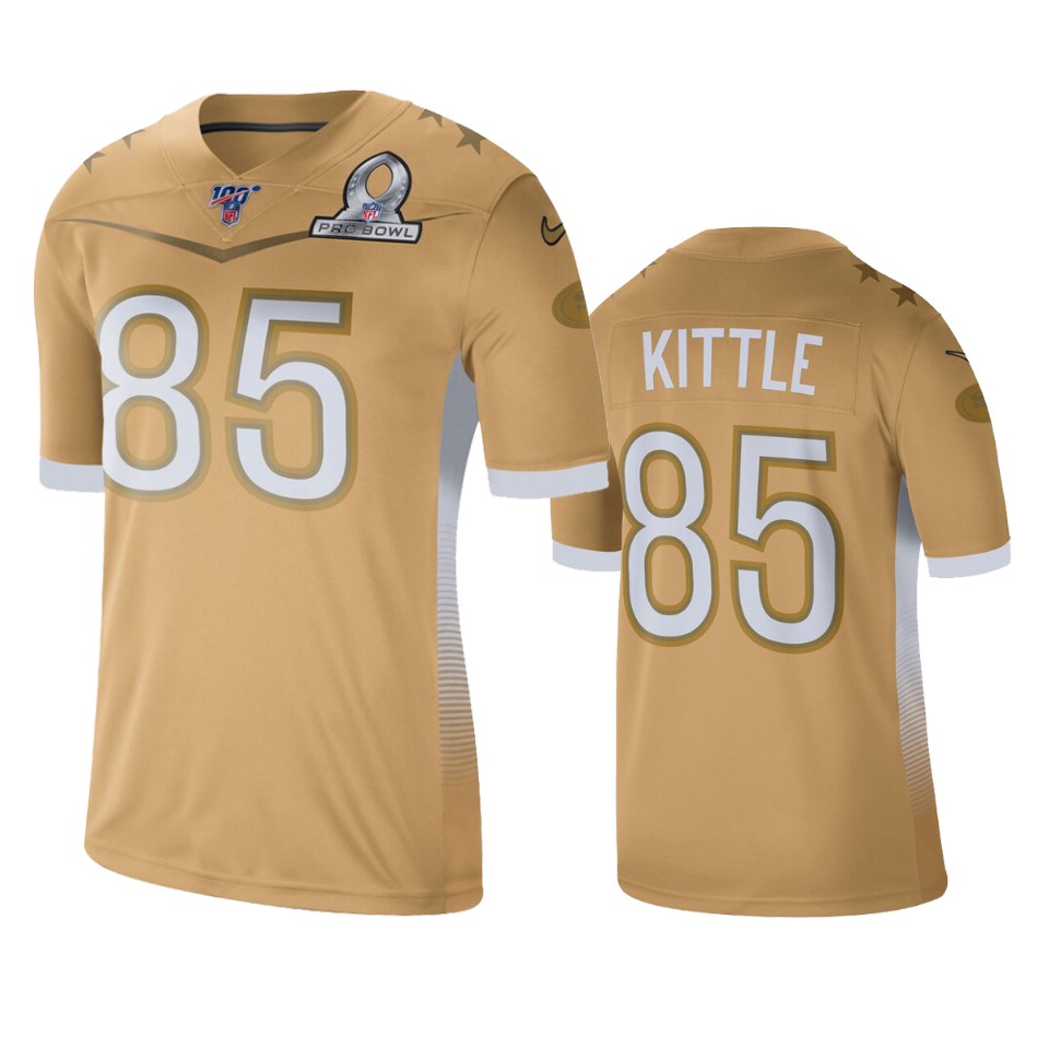  George Kittle NFC 2020 Pro Bowl Gold Game Jersey