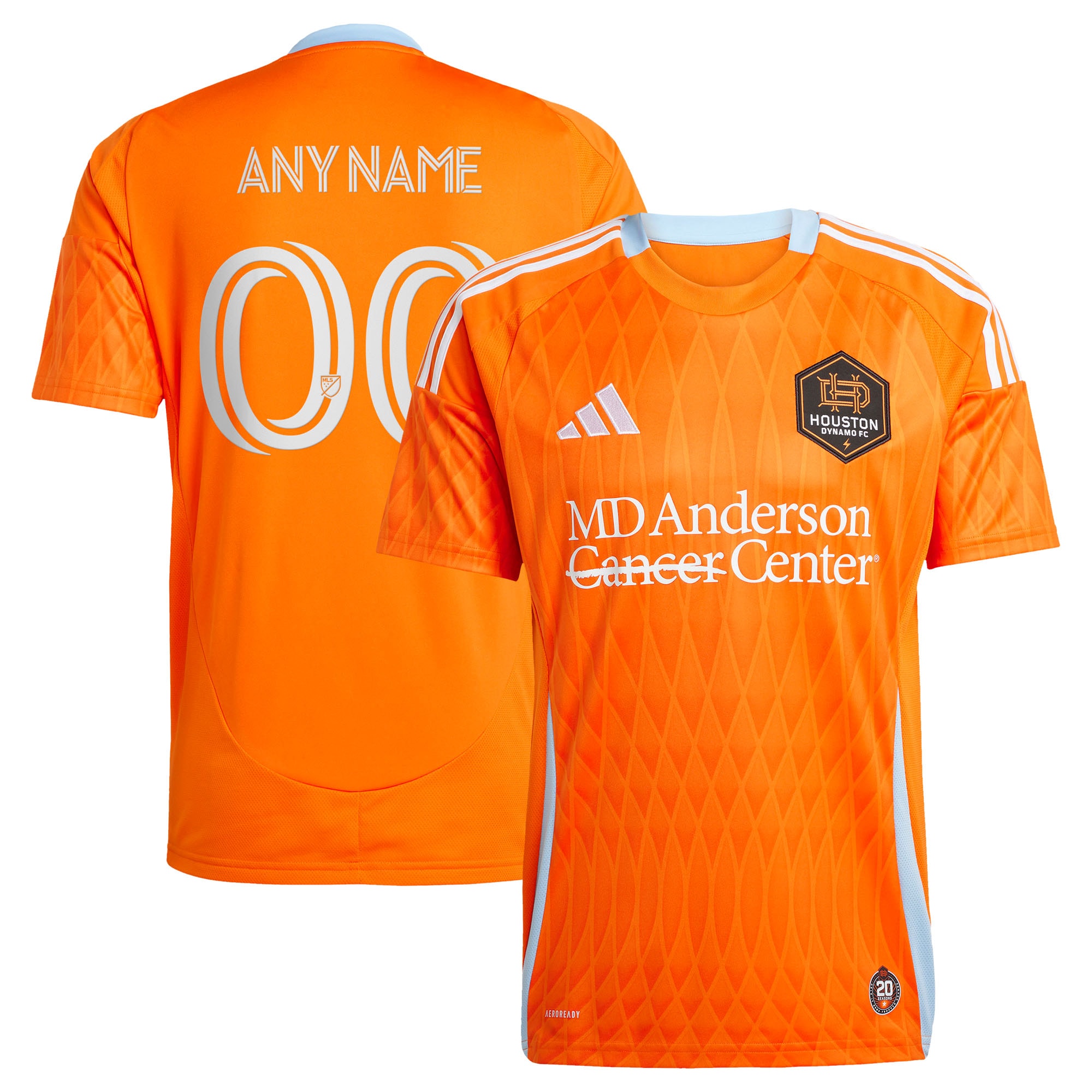  Houston Dynamo FC adidas 2025 Season 20 Replica Custom Jersey - Orange