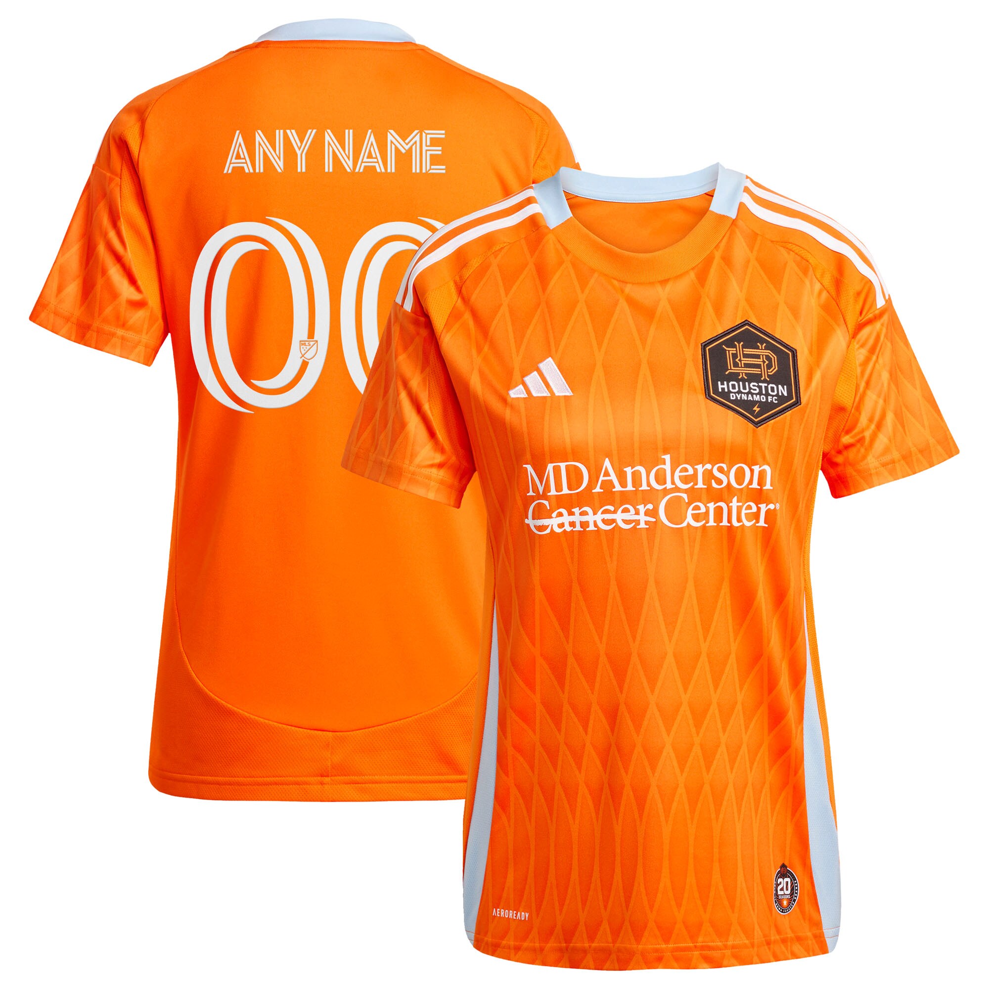  Houston Dynamo FC adidas Women's 2025 Season 20 Replica Custom Jersey - Orange