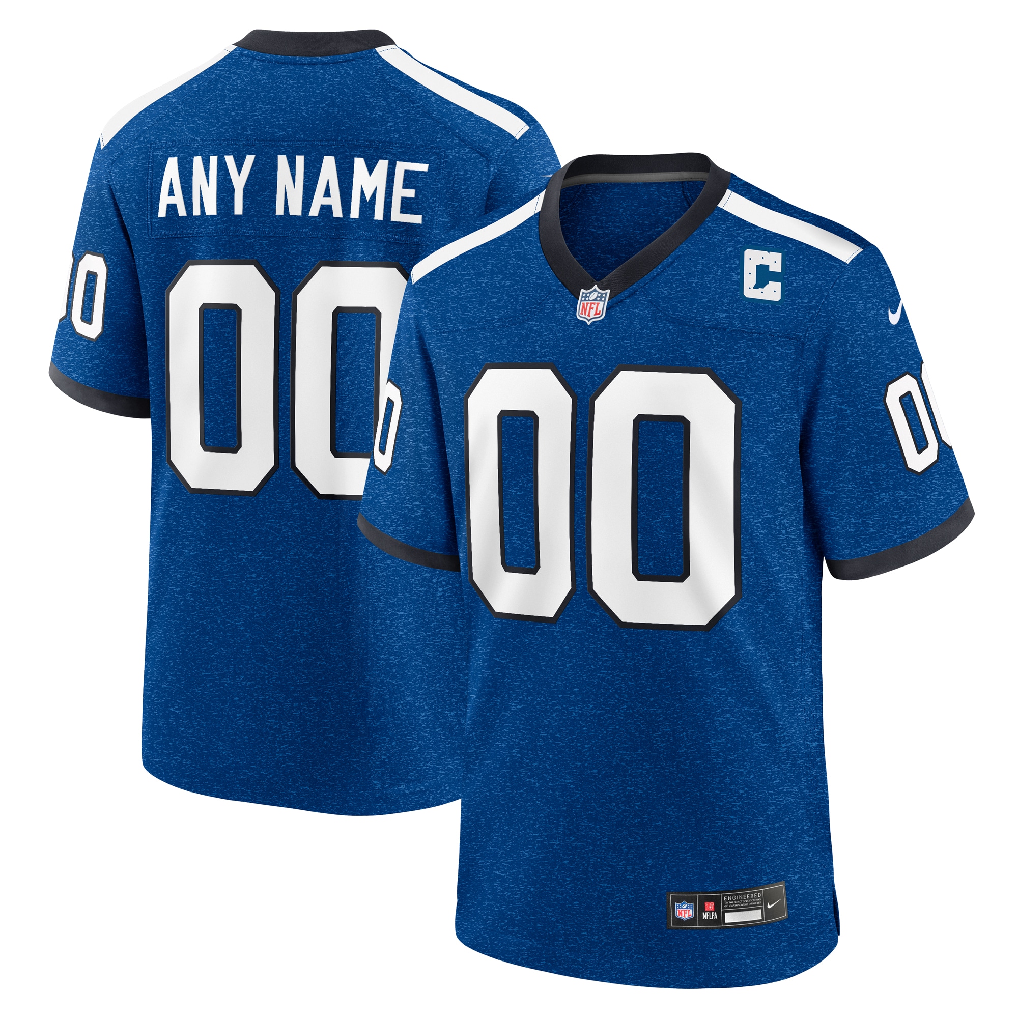  Indiana Nights Indianapolis Colts Nike Alternate Custom Game Jersey - Blue