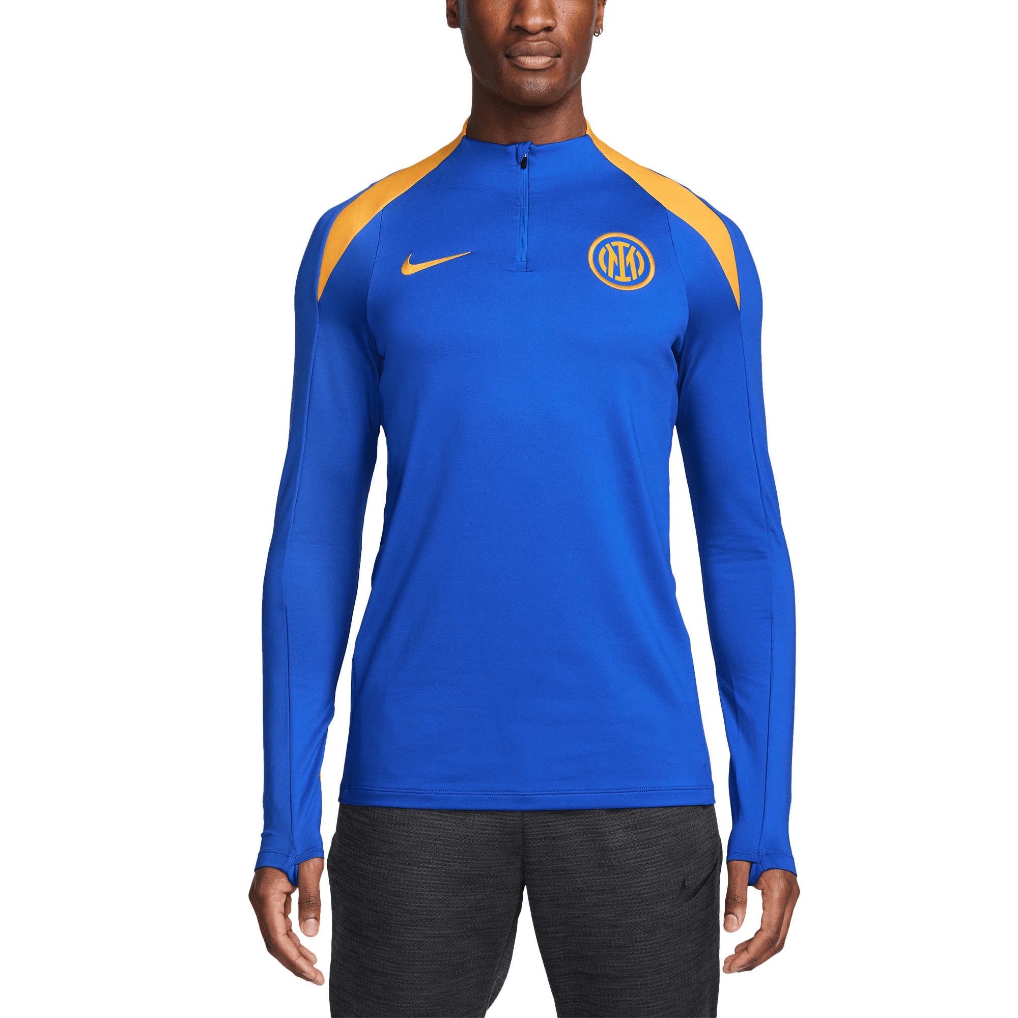  Inter Milan Nike 2024/25 Third Strike Drill Performance Quarter-Zip Pullover Top - Blue