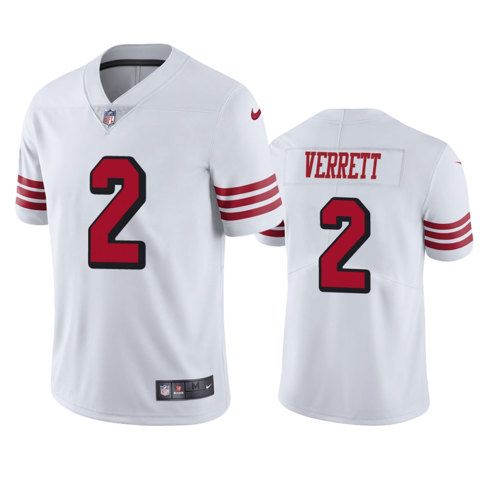  Jason Verrett White Color Rush Limited Jersey