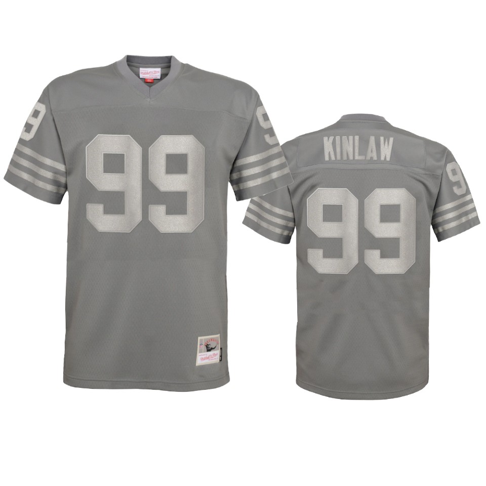  Javon Kinlaw Metal Replica Charcoal Jersey Men's