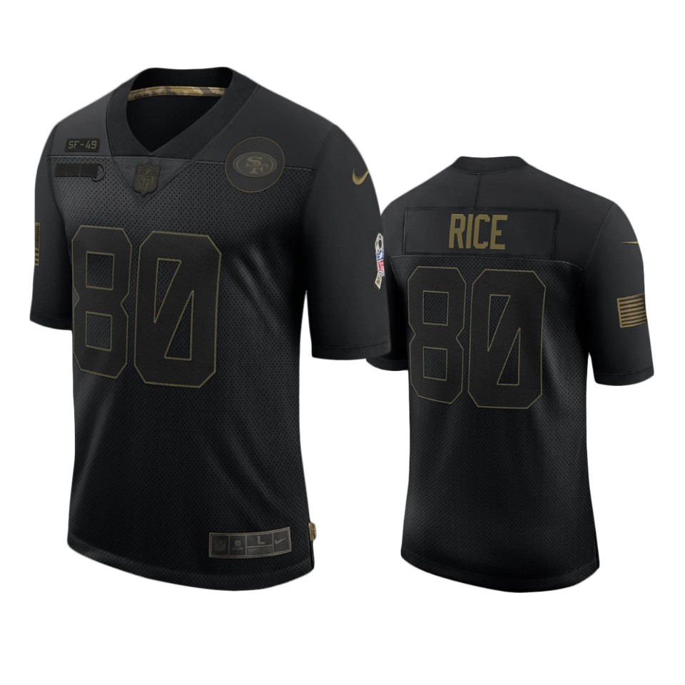  Jerry Rice Limited Jersey Black 2020 Salute to Service