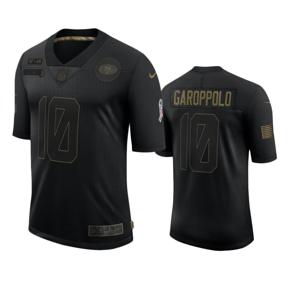  Jimmy Garoppolo Limited Jersey Black 2020 Salute to Service